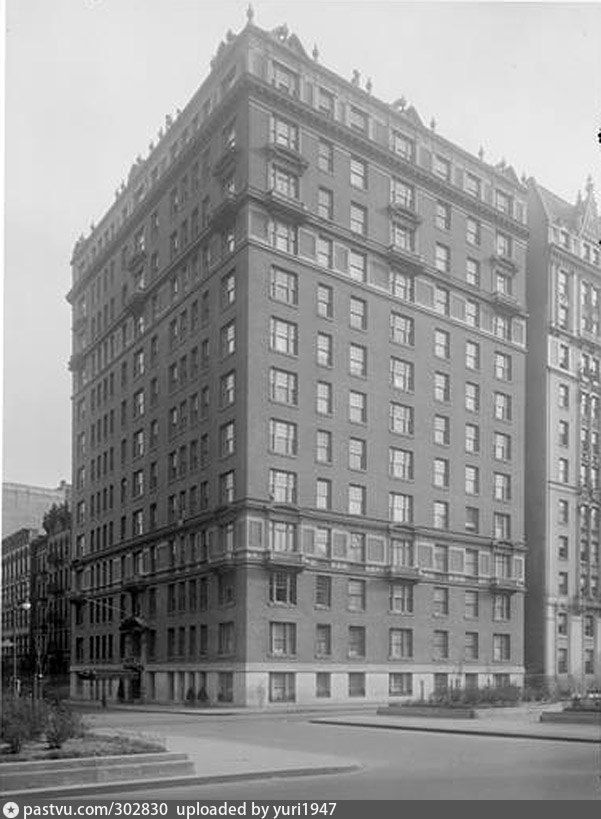 399 Park Avenue at the S.E. corner of 54th Street. Apartment house.