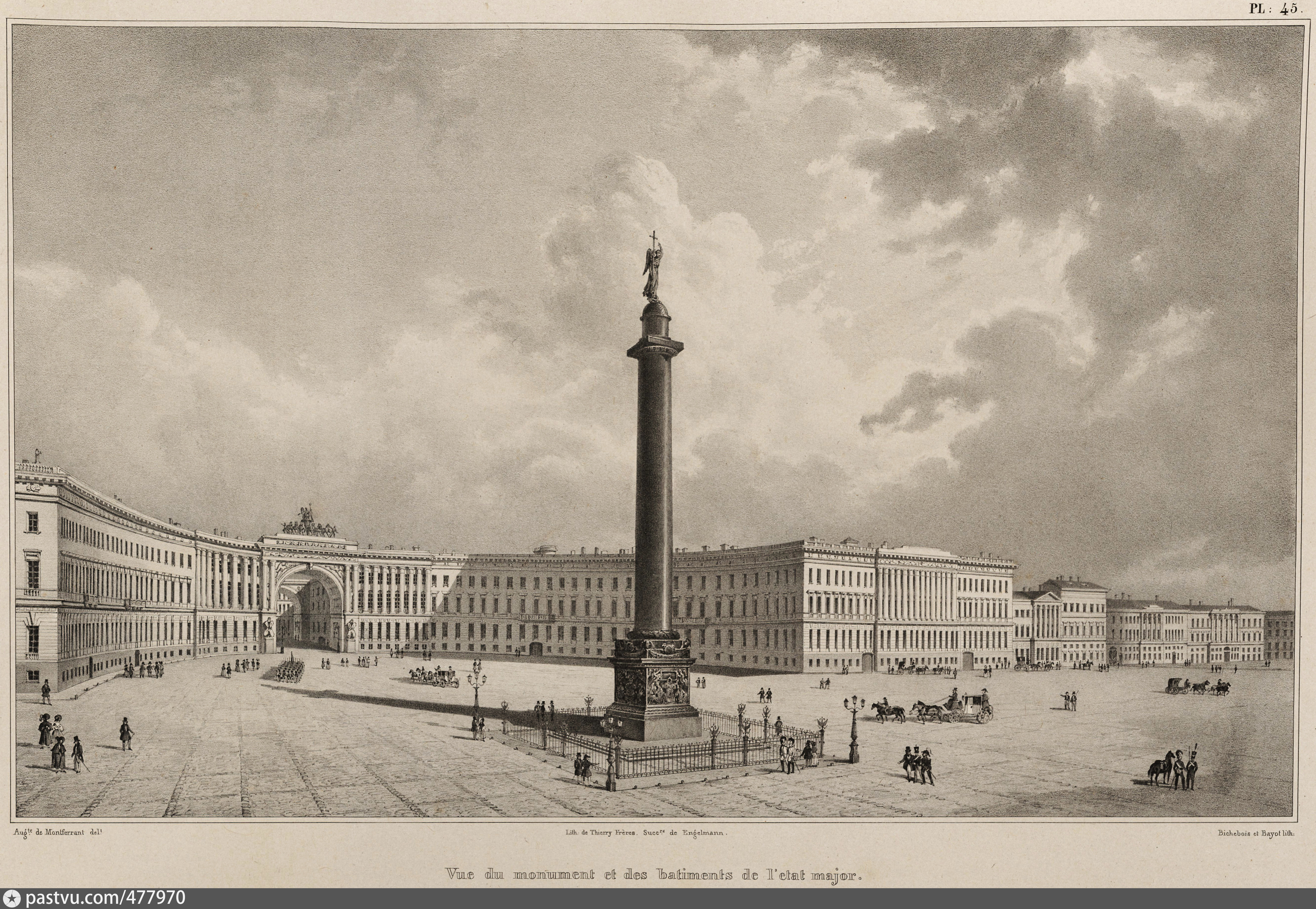 Александрийская колонна, Огюст Монферран, 1834, Санкт-Петербург.