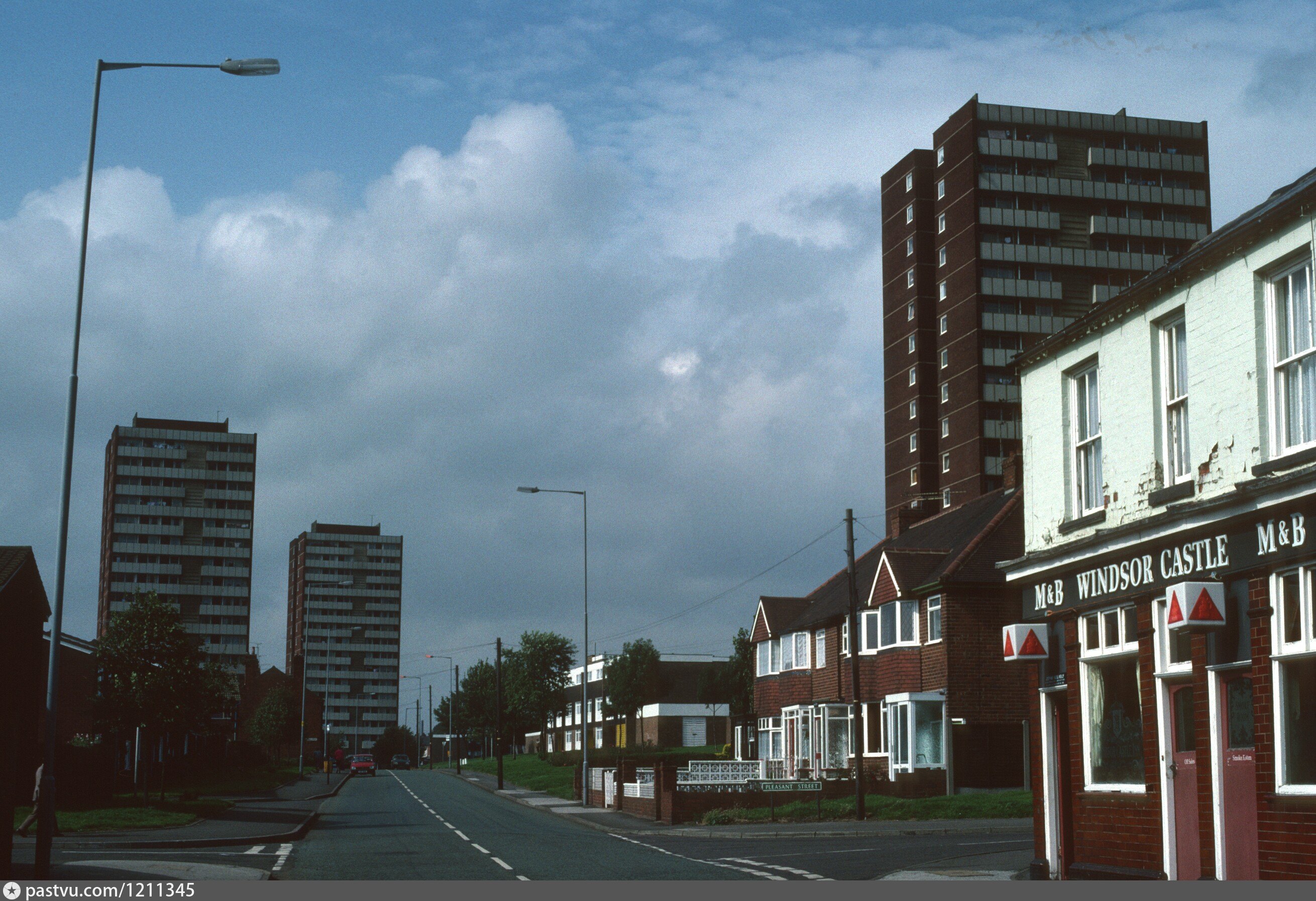 West Bromwich. View of 17storey blocks on Lyttleton Street and Sams Lane