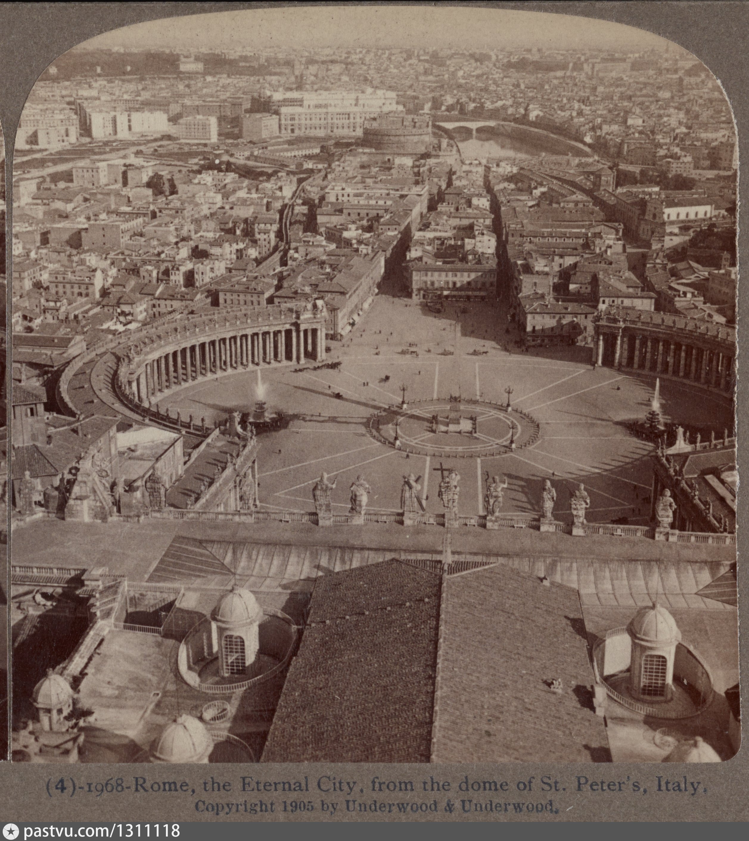 Panorama di Roma dalla cupola di San Pietro