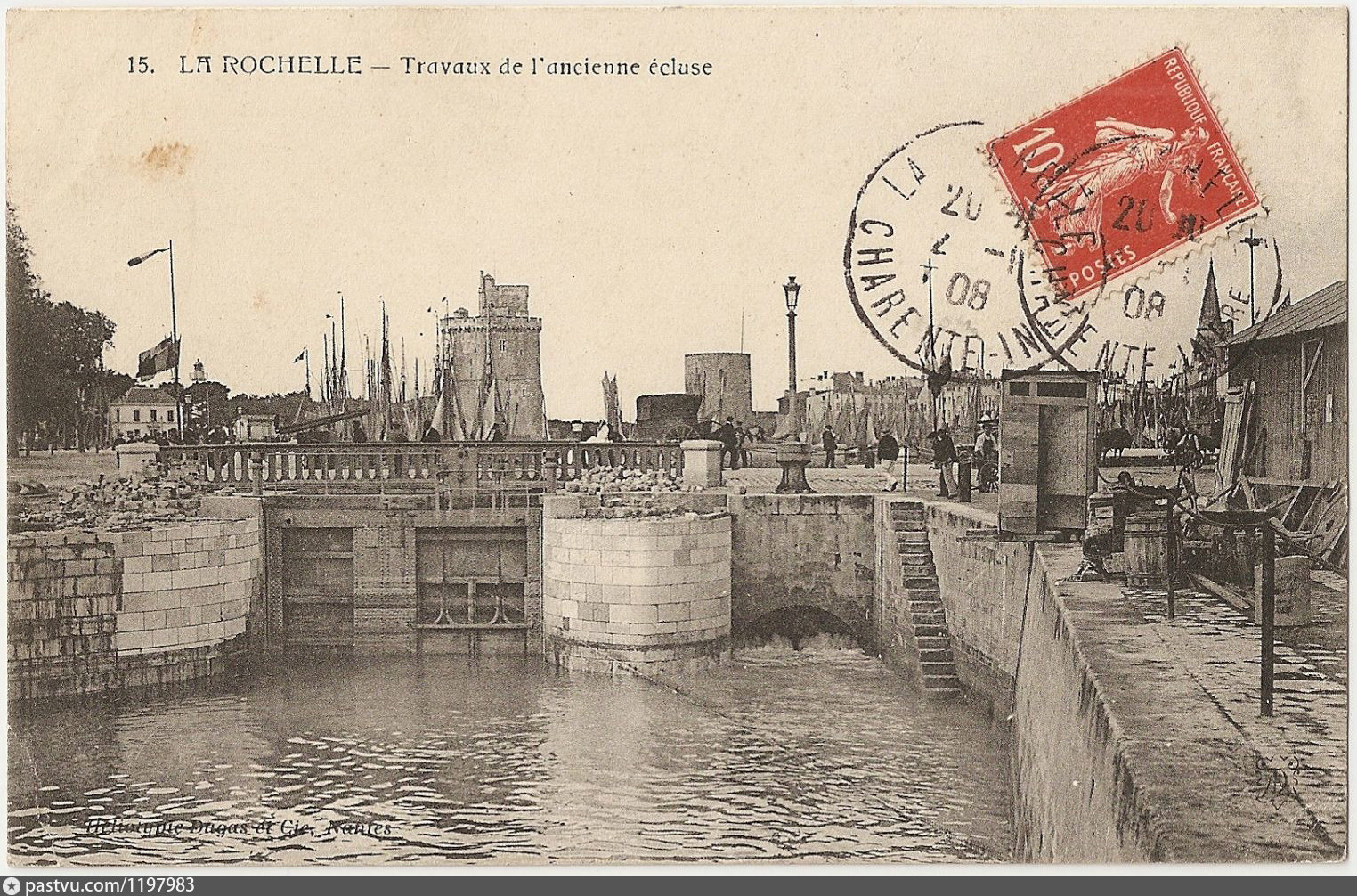 La Rochelle. Travaux de l'ancienne écluse