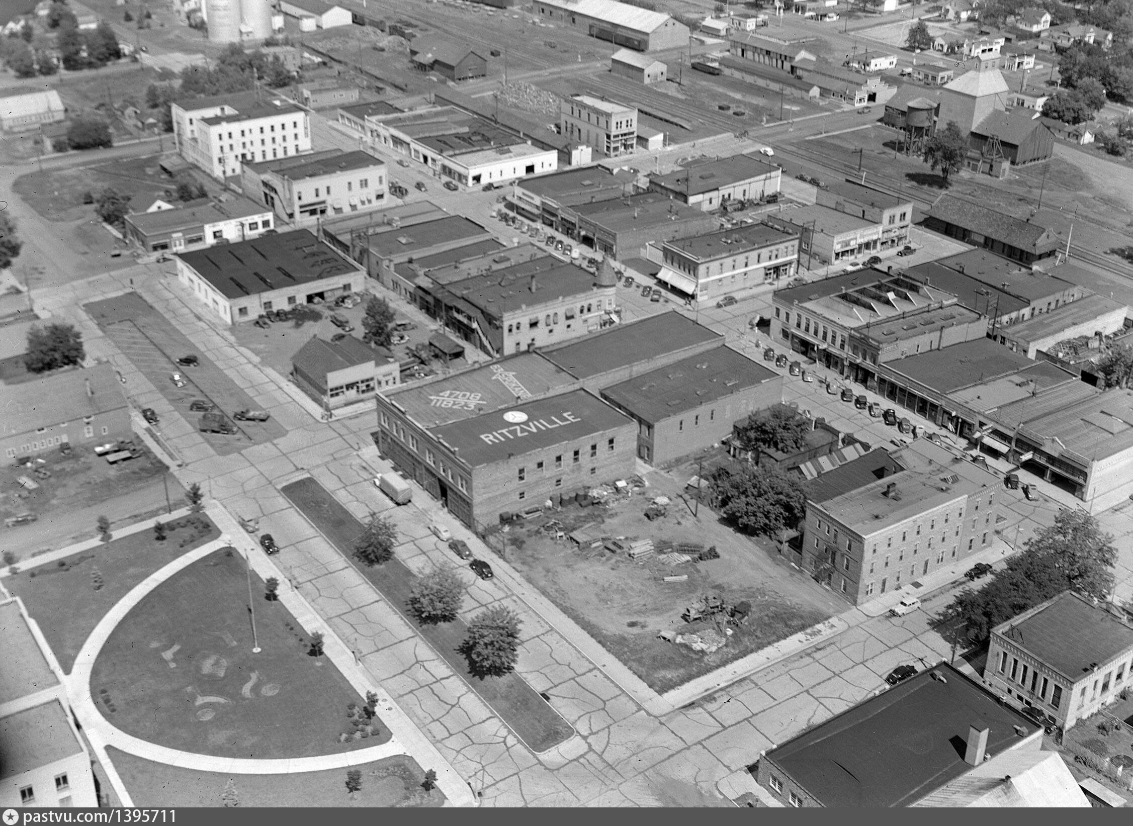 Aerial view of downtown Ritzville