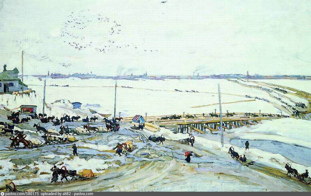 Таруса переправа через оку