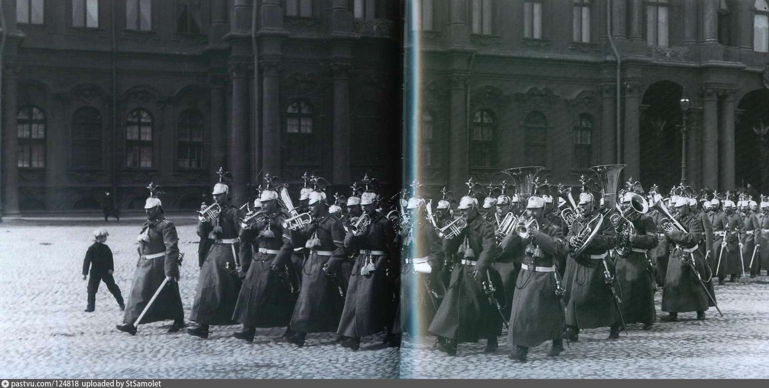 Санкт-Петербург Дворцовая площадь войска 1914