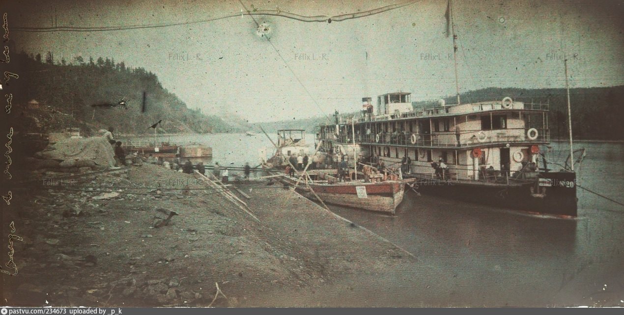 Тюмень пароход, 1894. Прокудин-Горский пароход Тюмень. Когда пароход остановился среди