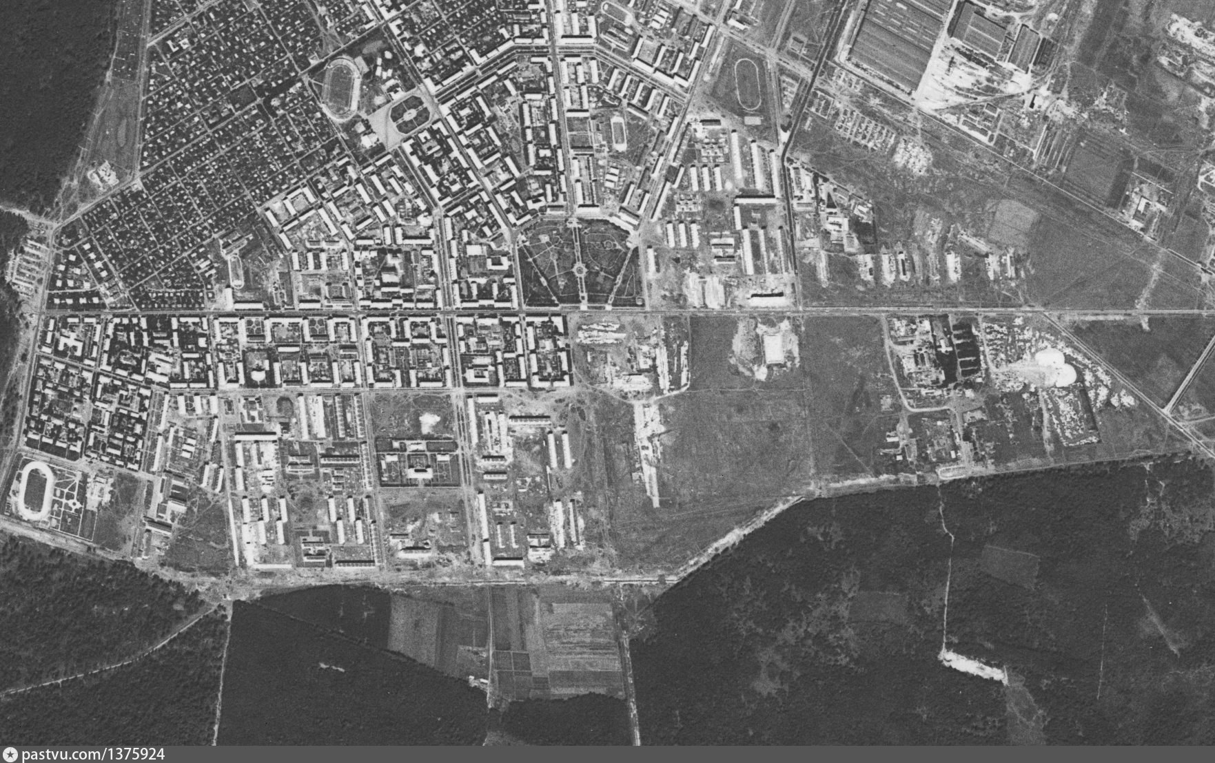 Тольятти 1968 года со спутника-шпиона ЦРУ