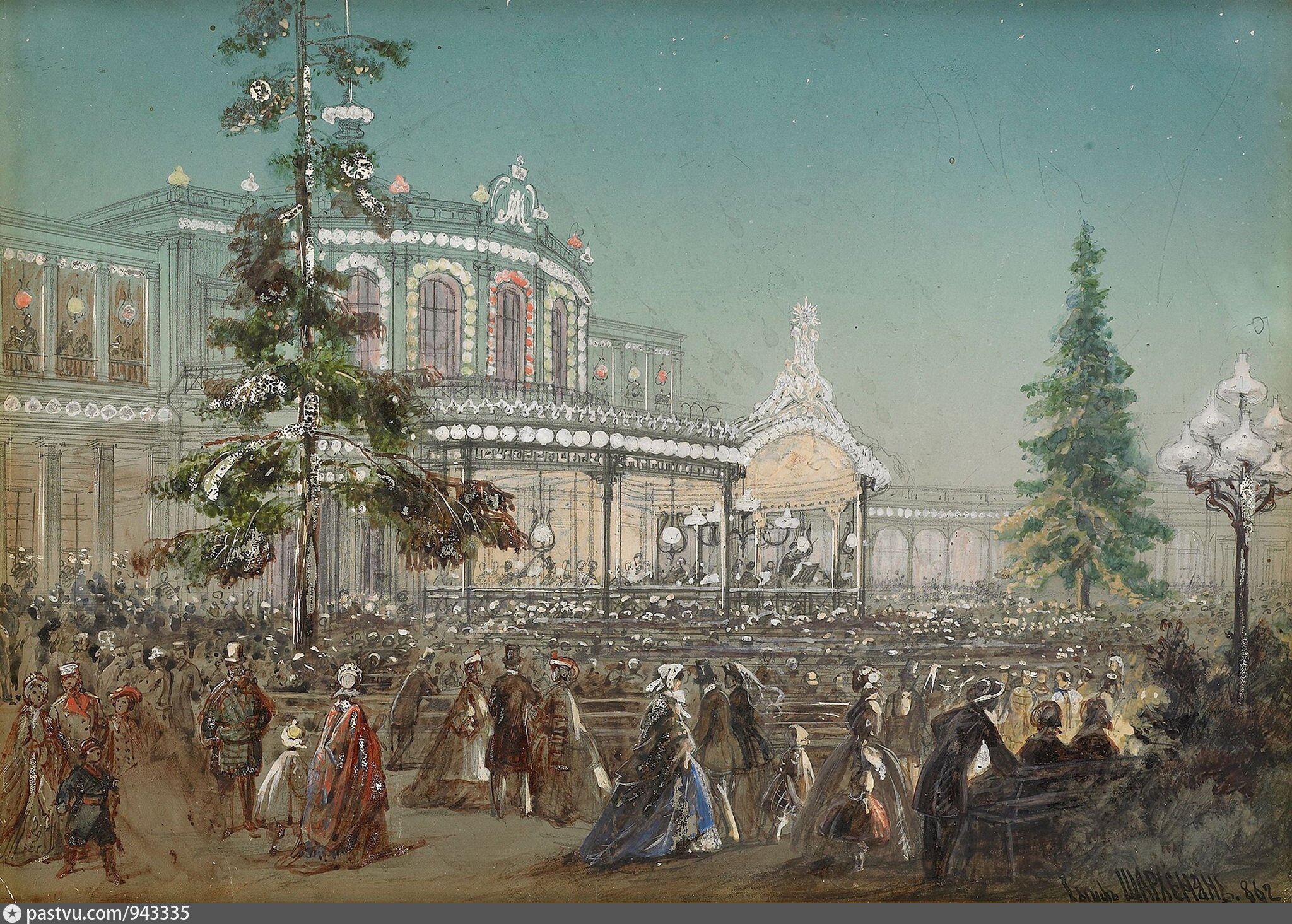 Го и россии 18 век. Музыкальный вокзал Павловск 19 век. Шарлемань 1852.