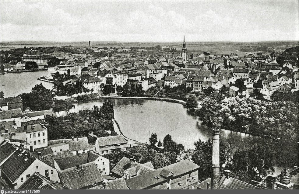 Insterburg Blick ber Den Gawehnschen Teich Nach Nordosten