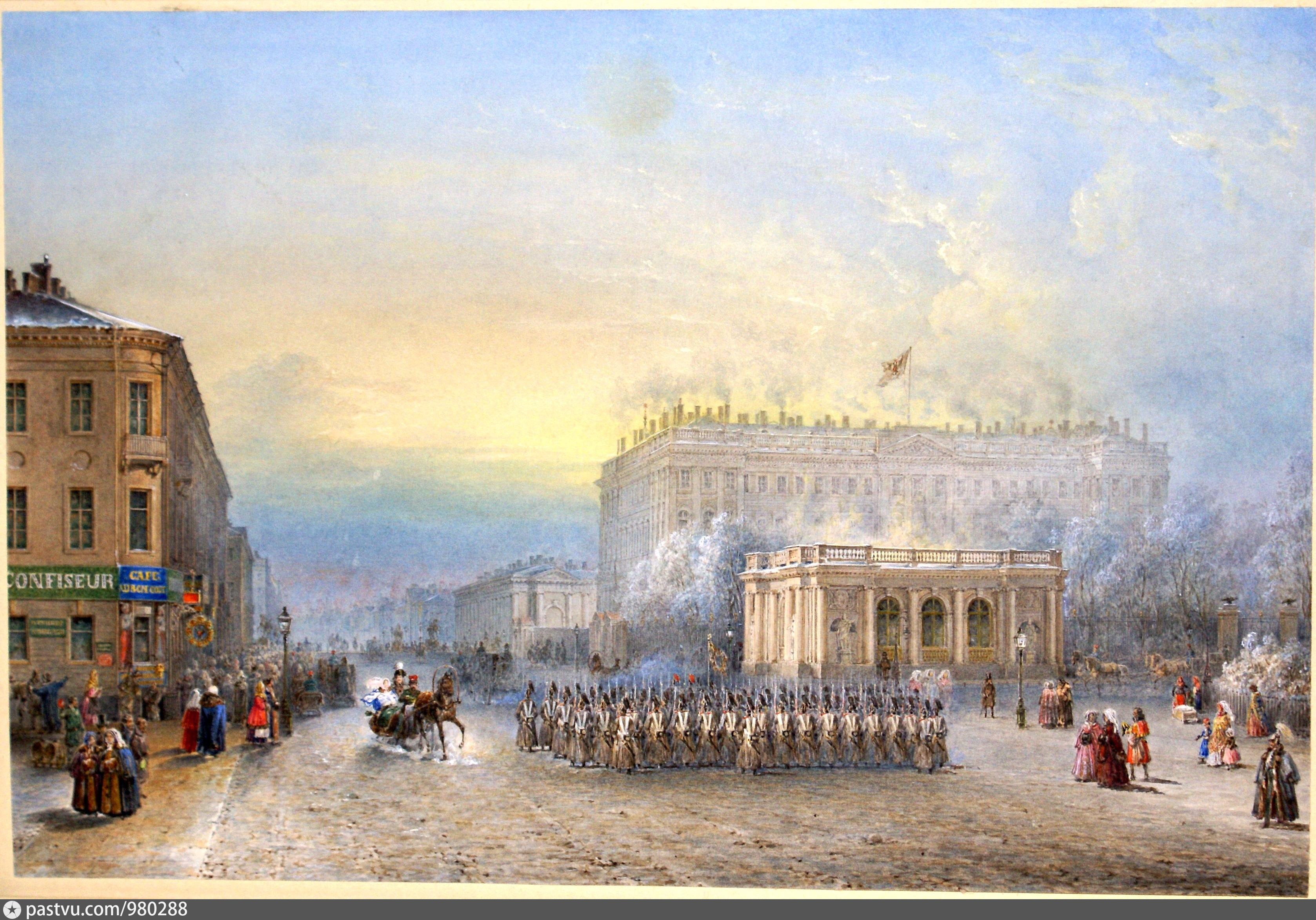 Россия в 1840 е. Садовников Аничков дворец.