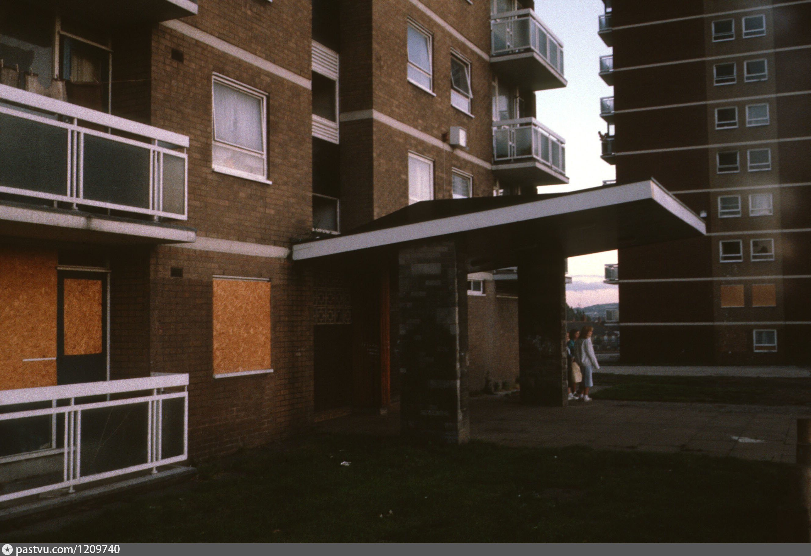 Tipton. View of 13storey blocks on Ocker Hill Road