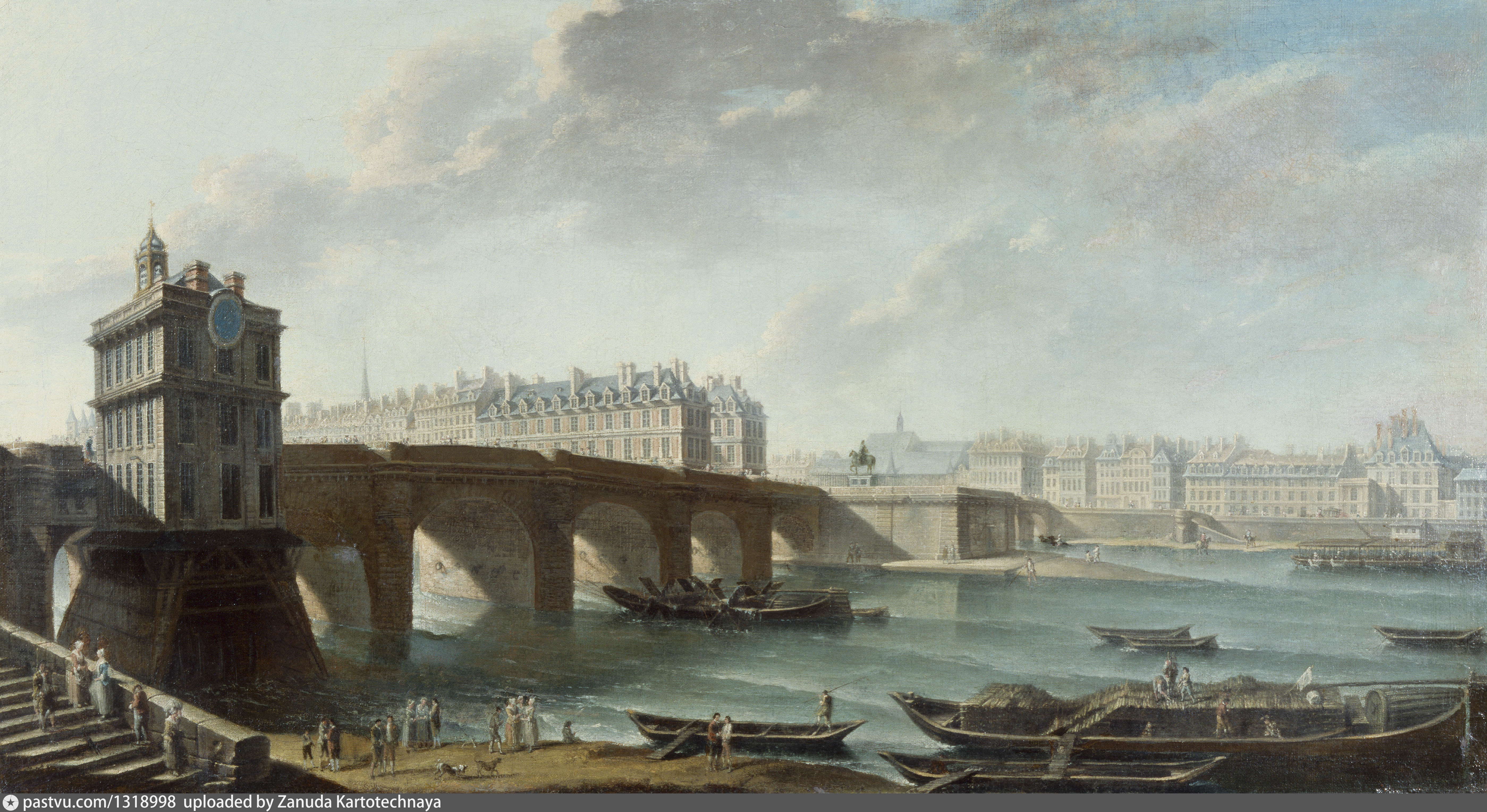 Картины конца 18 века. Мост Pont neuf.