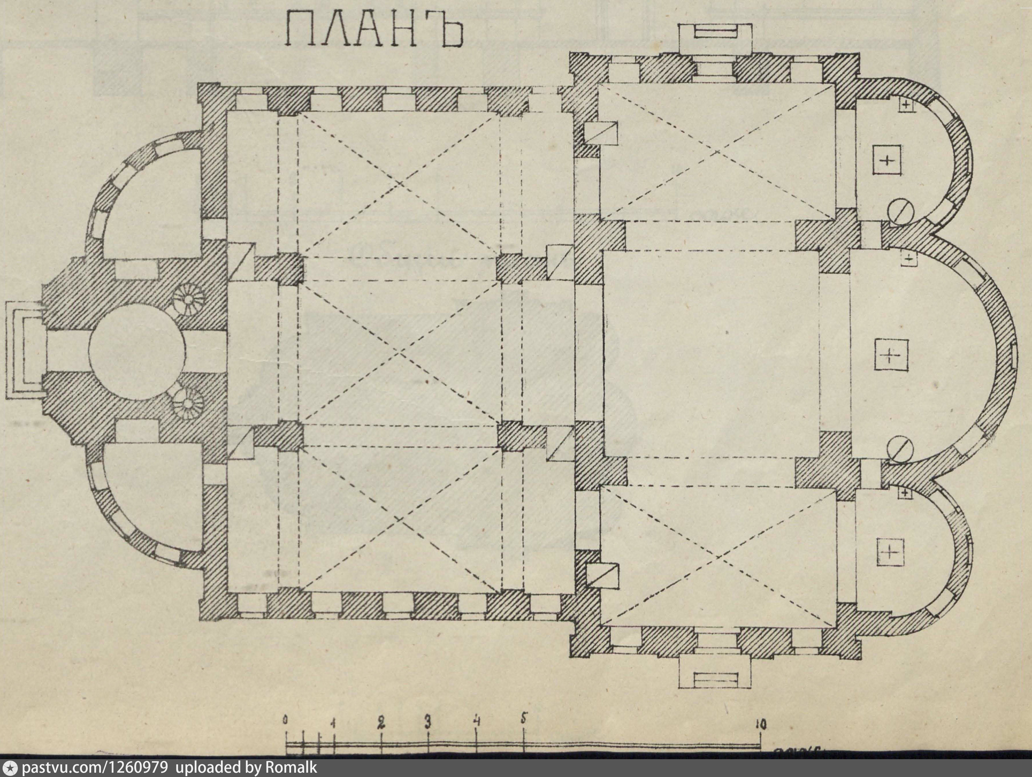 План церкви чертежи