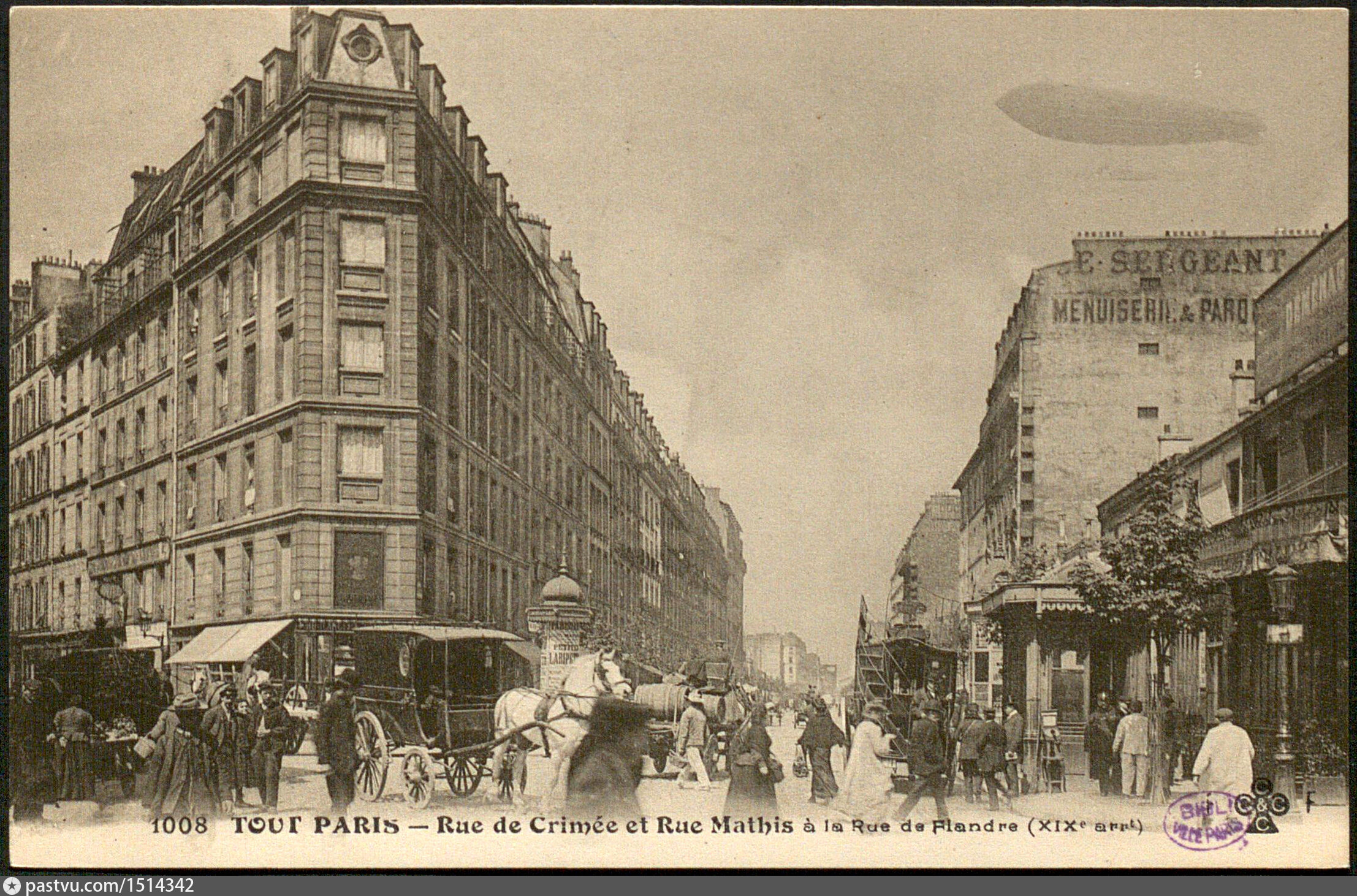 Rue de Crimée et Rue Mathis à la Rue de Flandre