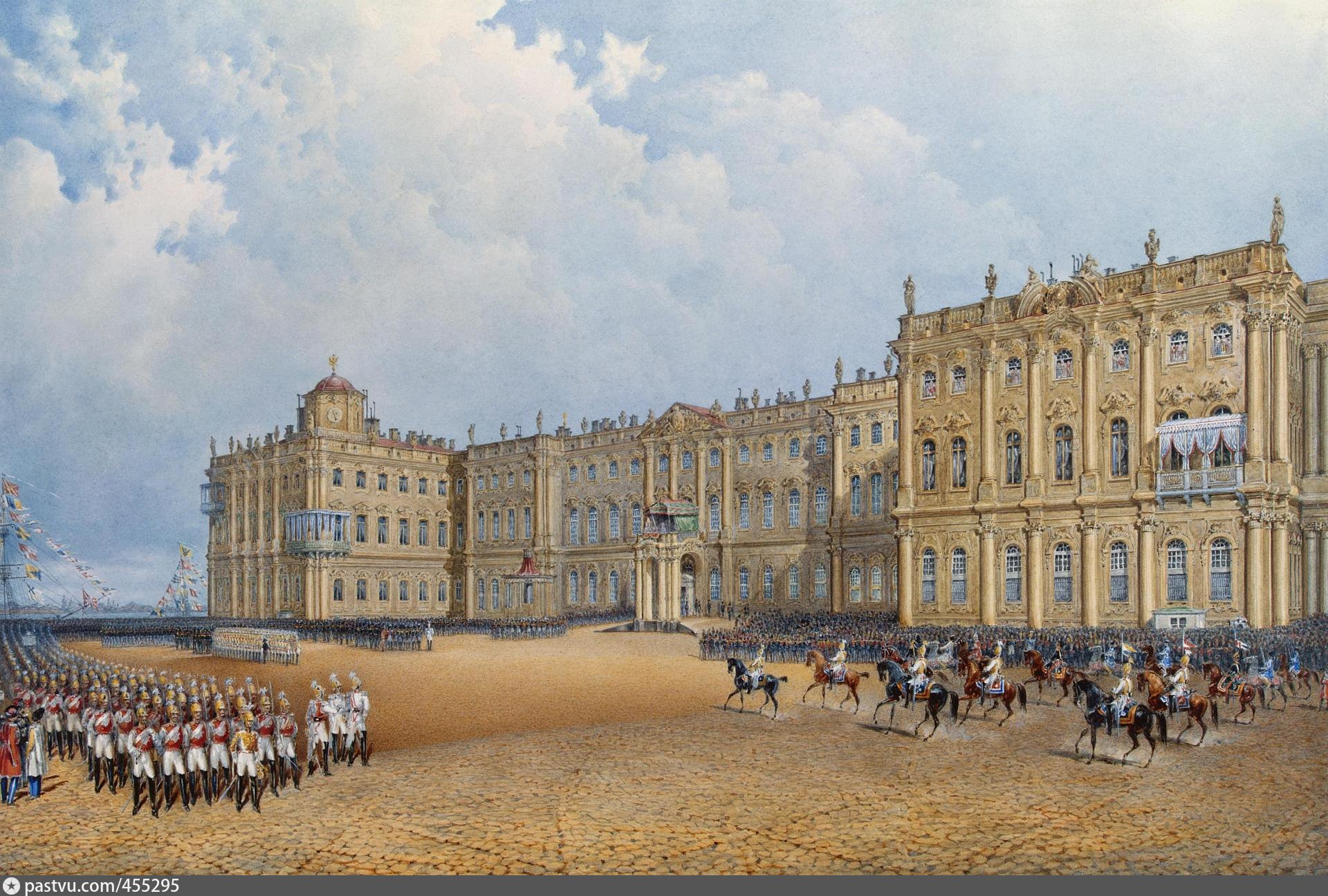 Как выглядел xviii век. Зимний дворец 1754-1762. Зимний дворец (1754-1762 гг.).