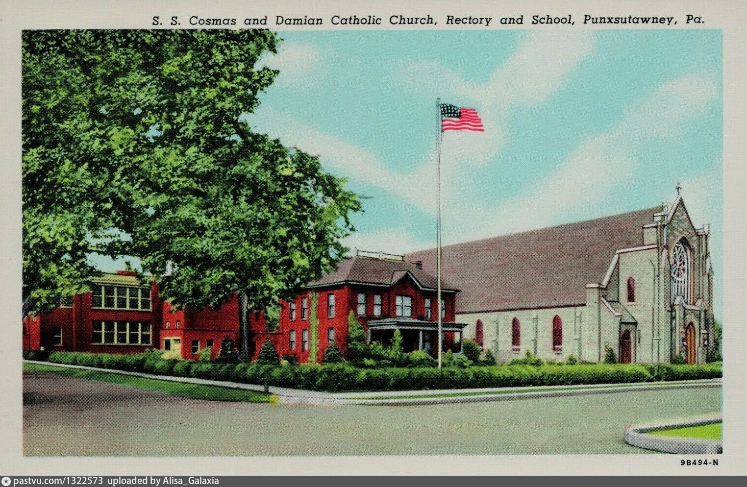 Cosmas and Damian Catholic Church, Rectory and School