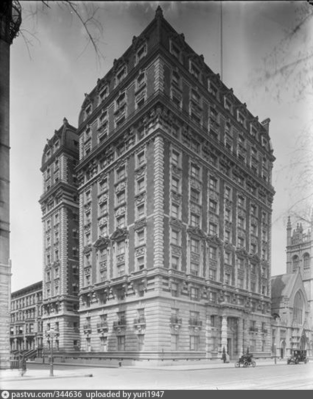 Central Park West and 75th Street. Apartment house.