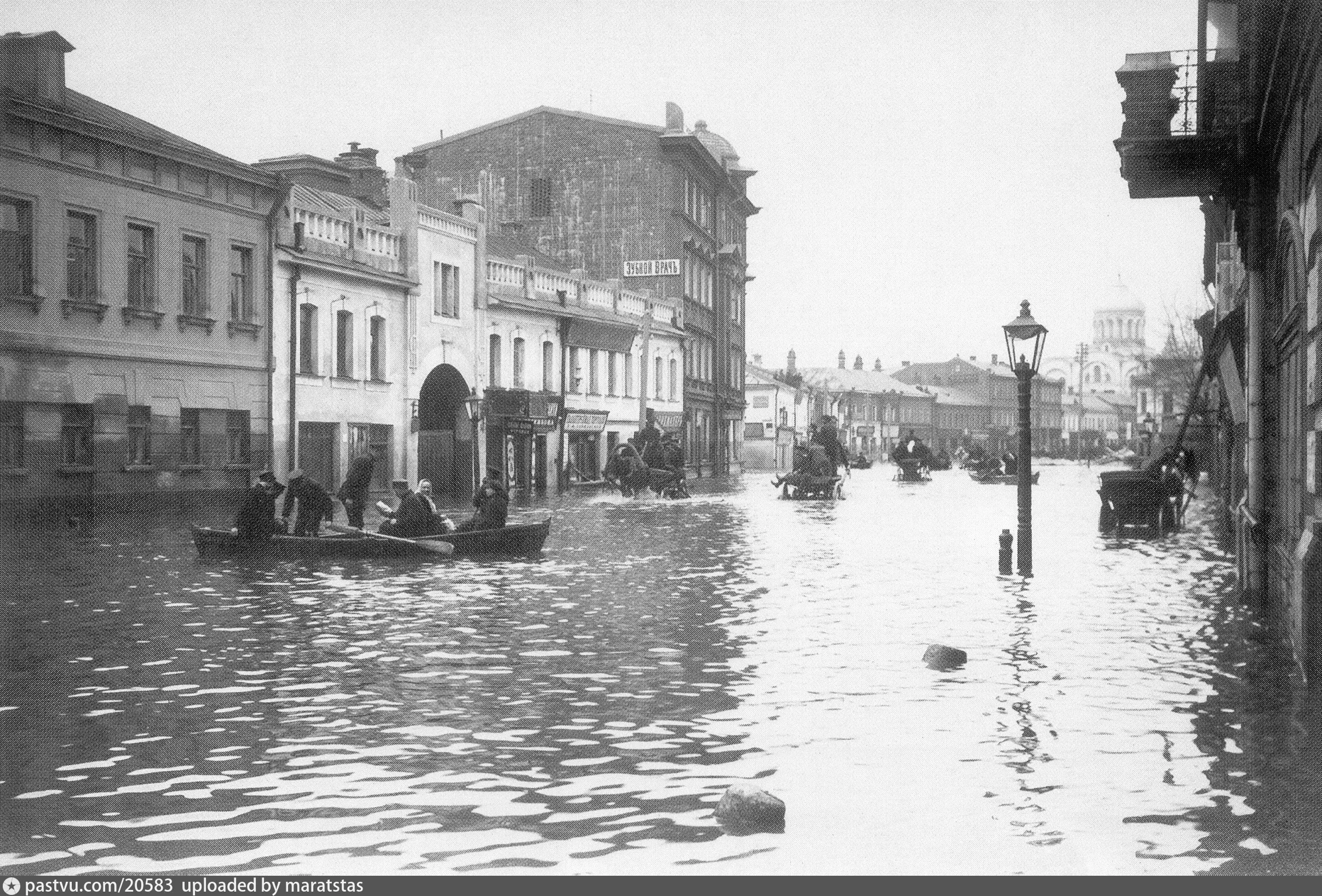  Дорогомиловская во время наводнения 1908 года
