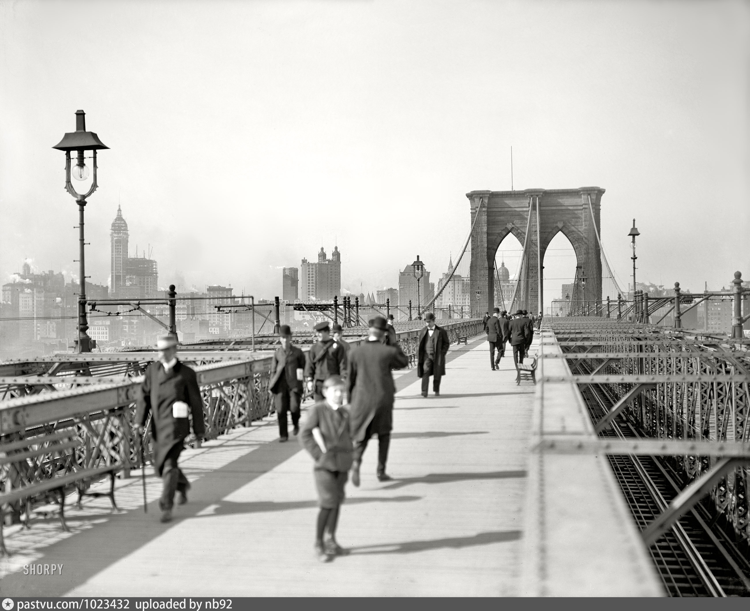 Бруклинский мост Нью-Йорк 20 век