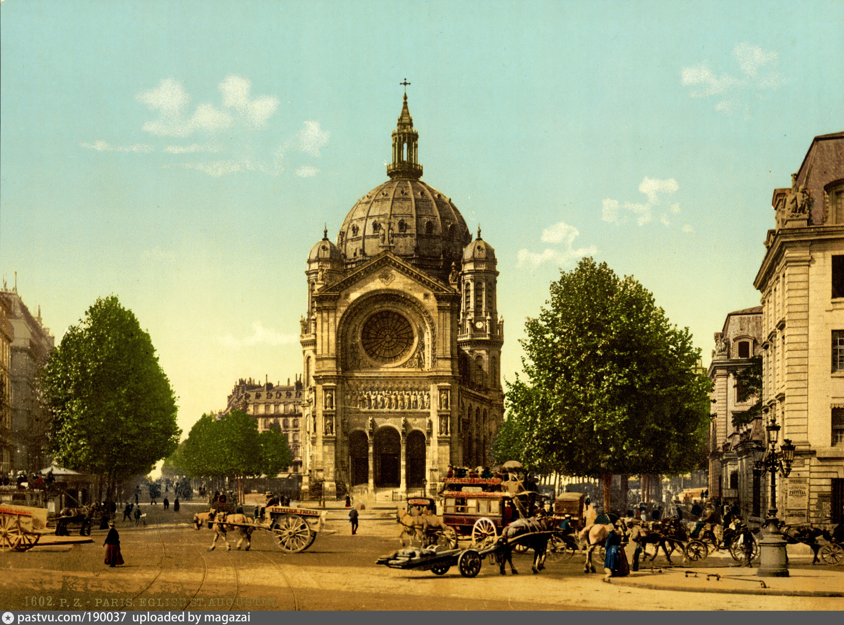 Первый появился во франции. Церковь сент Огюстен в Париже. Церковь сент-Огюстен (1860—1871) в Париже. Франция 1890. Церковь в Париже 19 века.