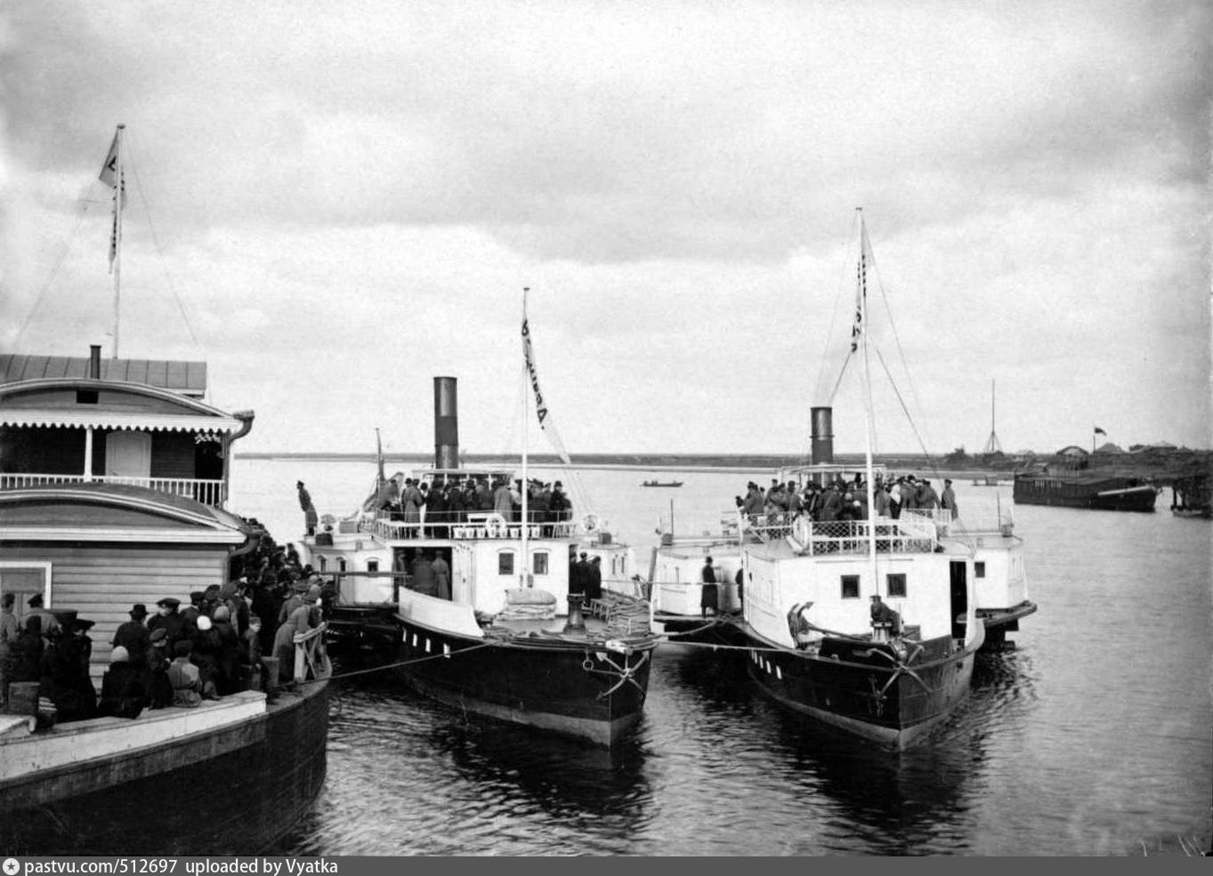 Вятка. Пароходная пристань - Retro photos