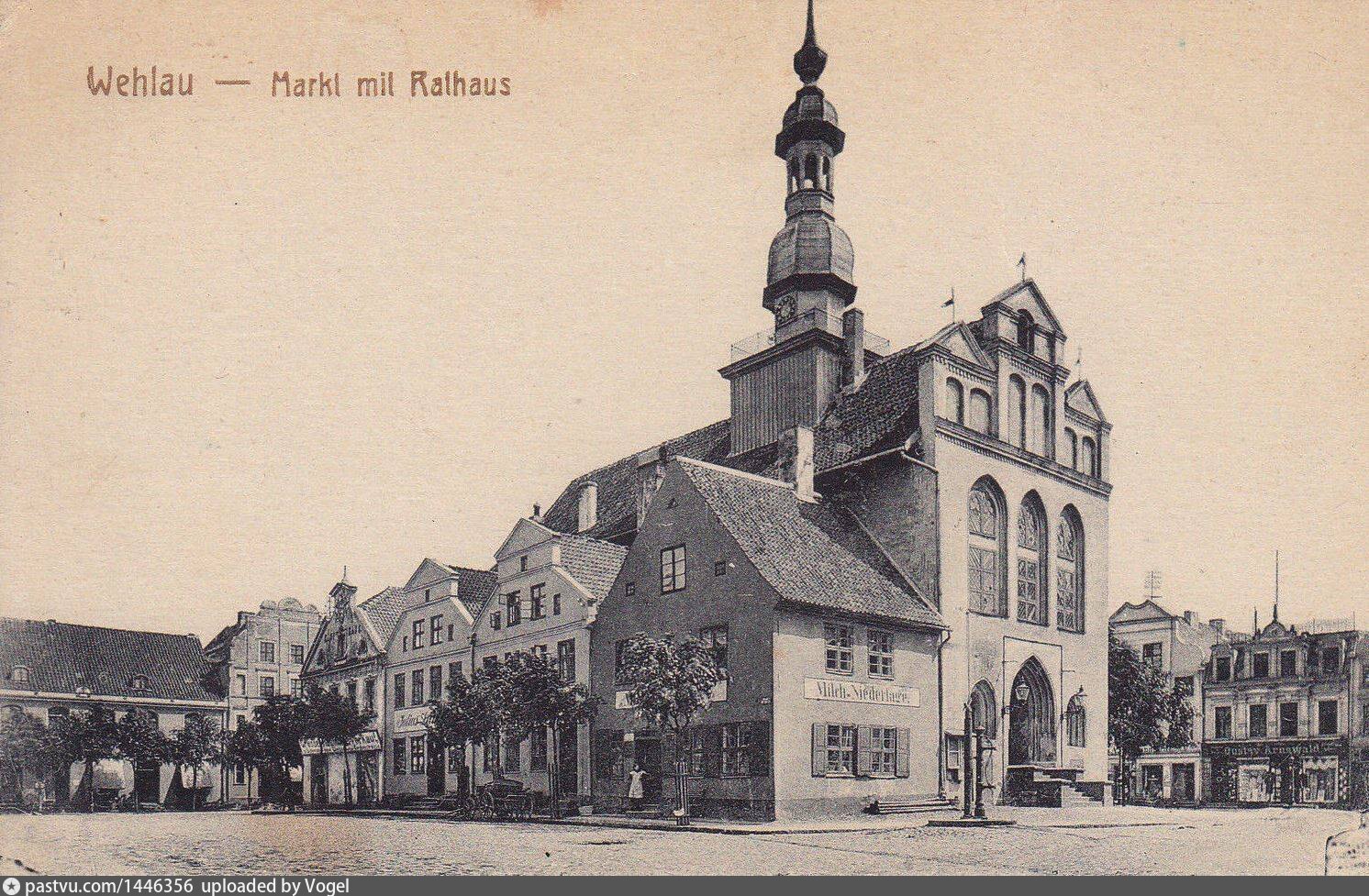 Wehlau. Markt mit Rathaus