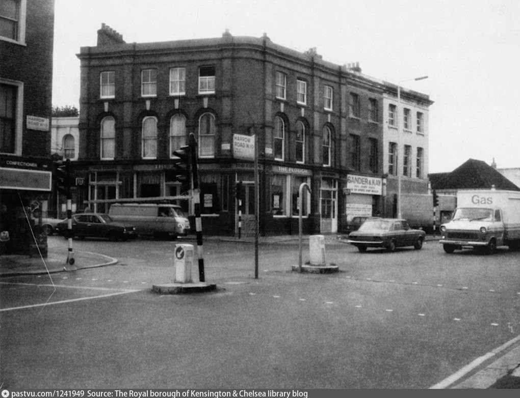 Intersection of Harrow Road and Ladbroke Grove. The Plough