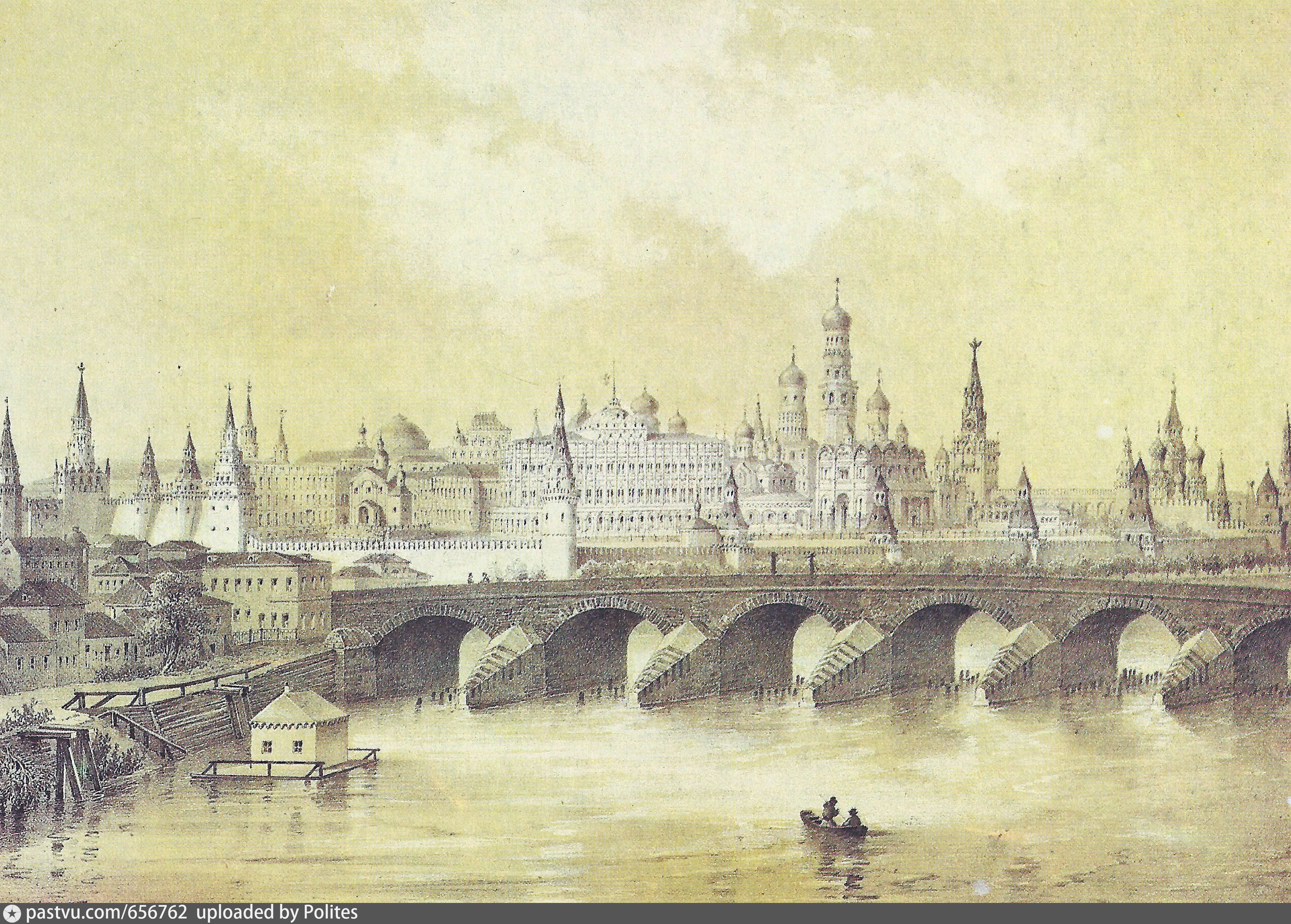 Каменный мост 19 век литография