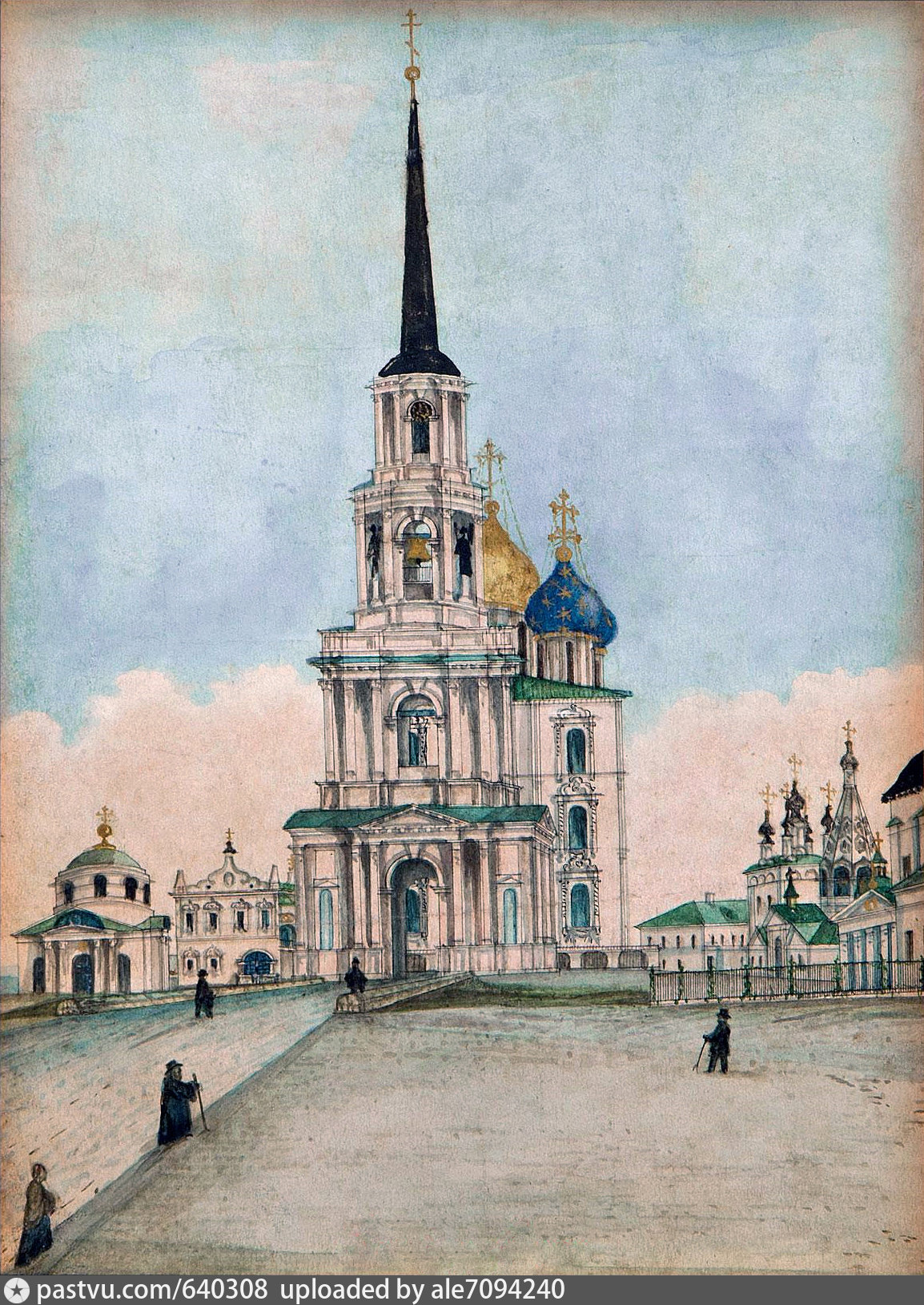 Рязань площадь Успенский собор 19 век