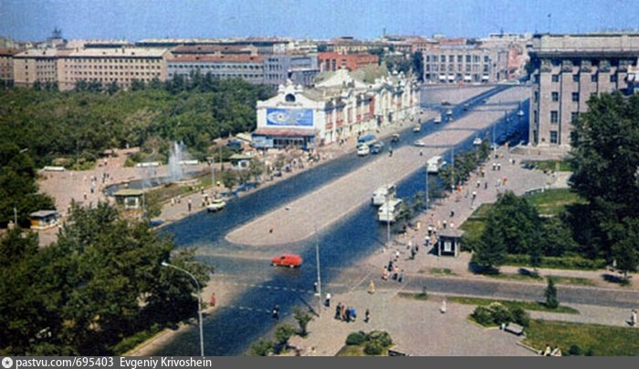 Красный проспект Новосибирск 1960 часовня