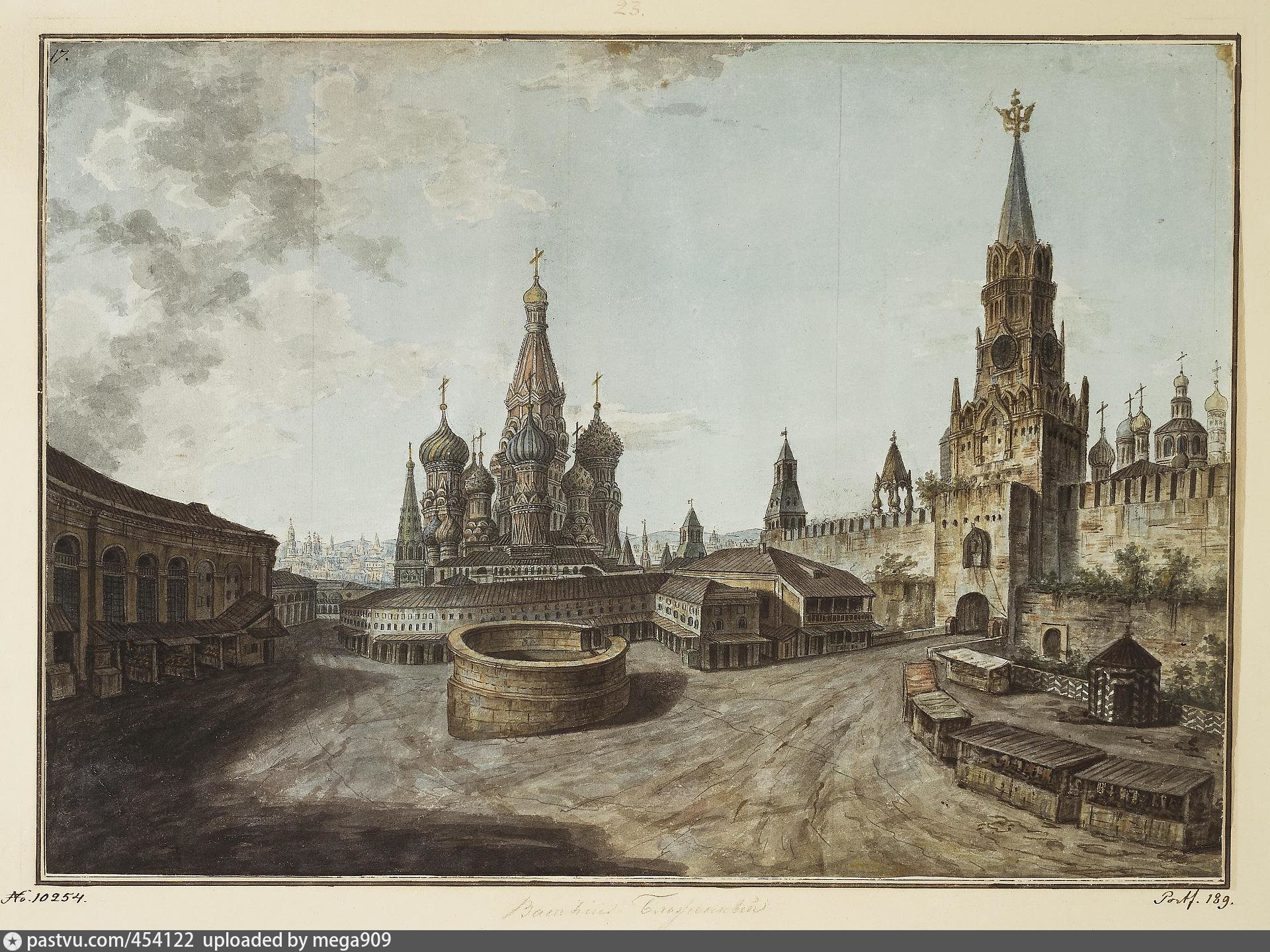 Кремль самая древняя огэ. Храм Василия Блаженного в 1812 году.