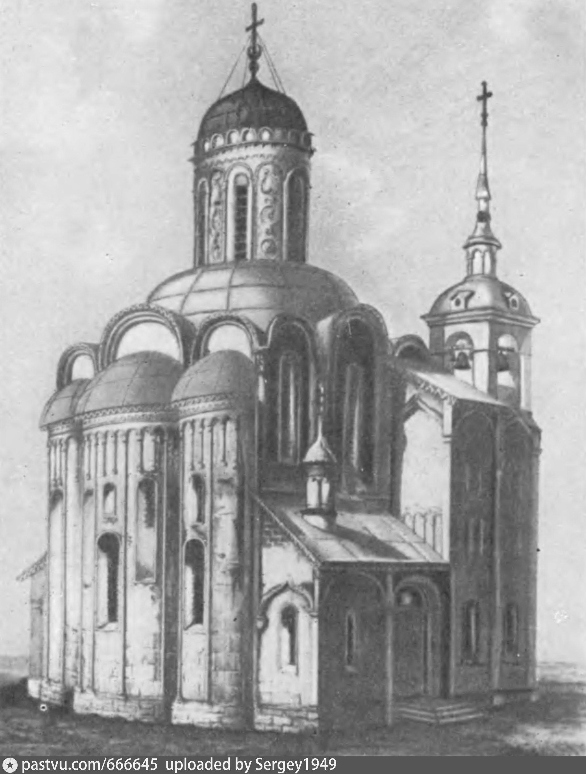 Дмитриевский собор во Владимире 19 век