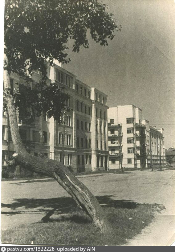 Школьный переулок. Московский проспект 1950. Пр.Калинина 13б. Дома район Пролетарки.