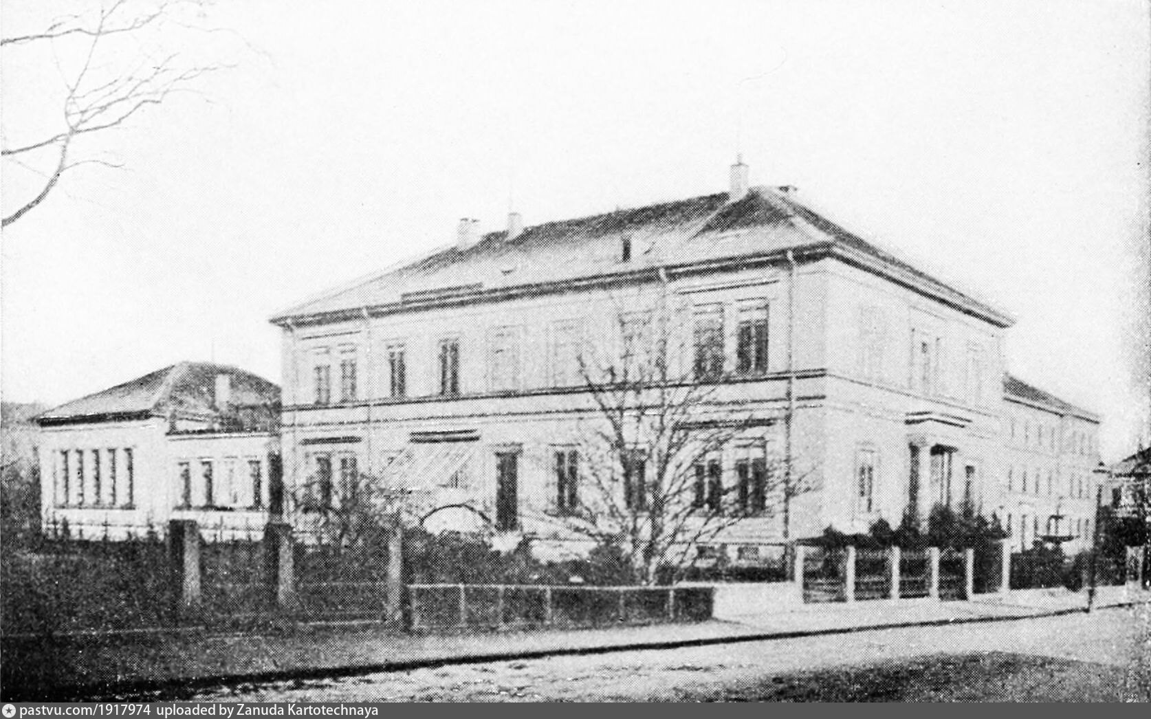 Tübingen. Botanisches Institut (heute Rektoriat) am nördlichen Ende des