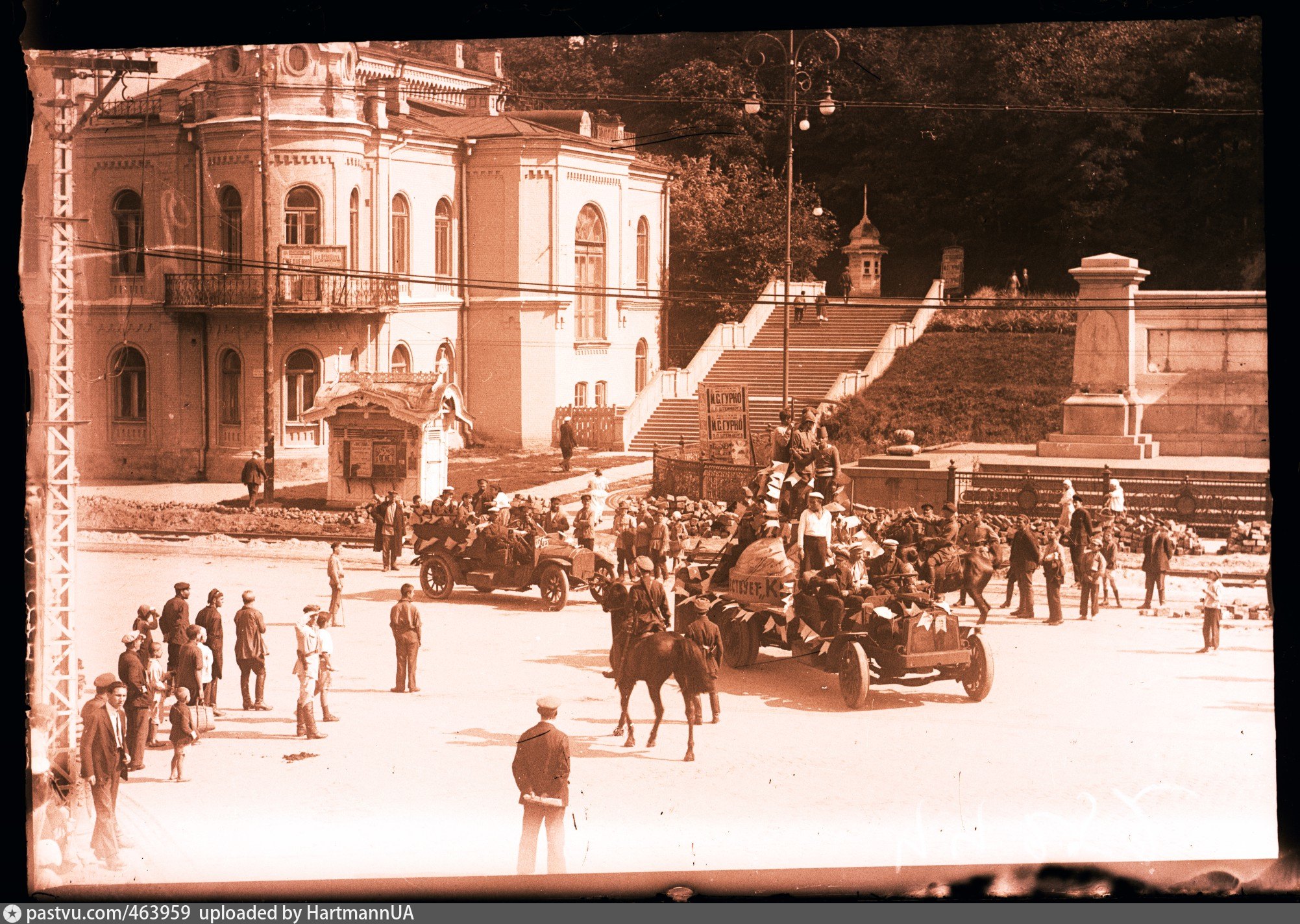 Киев 1920 год. Площадь 3 Интернационала. Изображение г. Киева в 1920 г. Байссейен 1920 Киев.