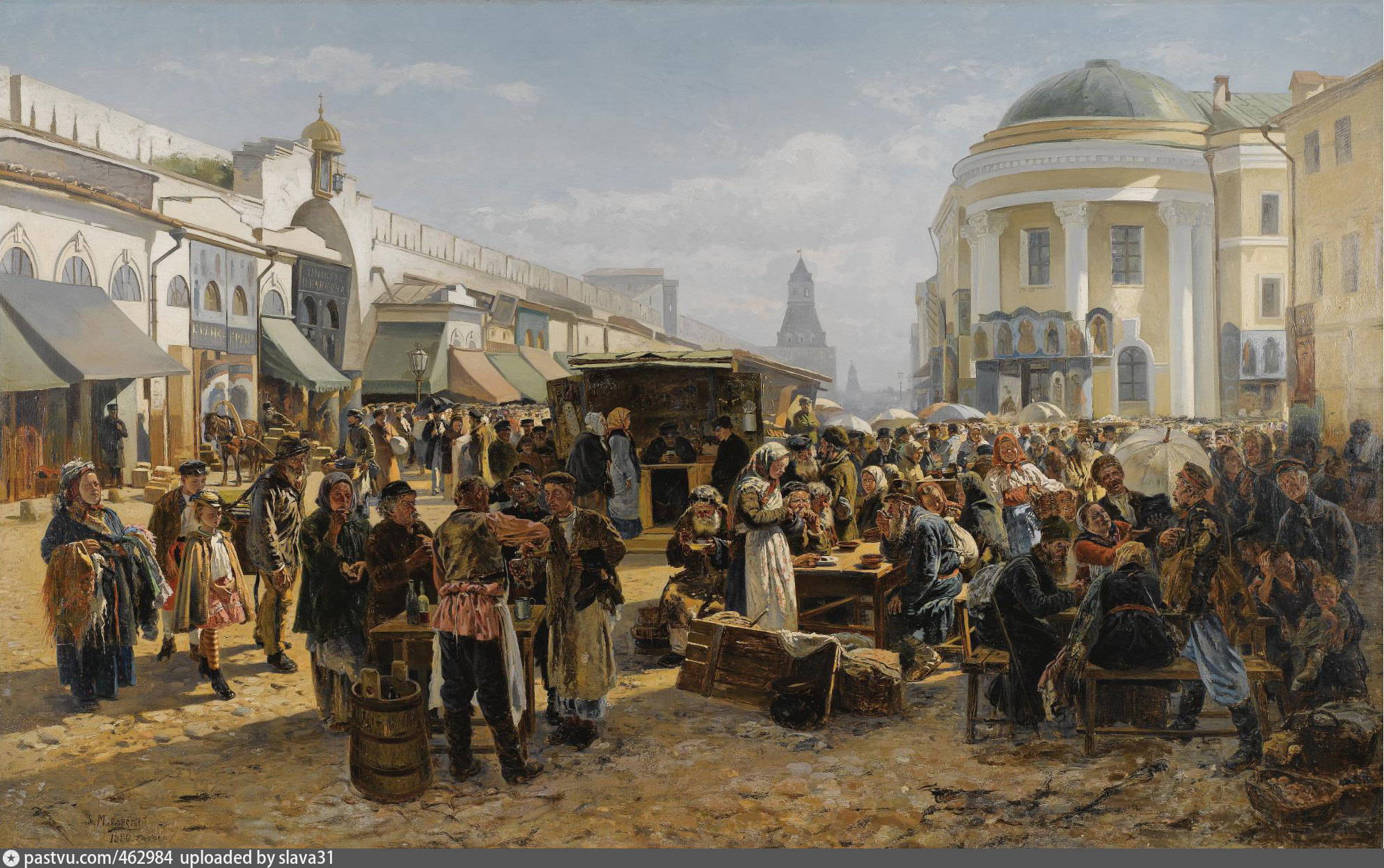 Маковский толкучий рынок в Москве. Маковский «толкучий рынок в Москве», 1879.