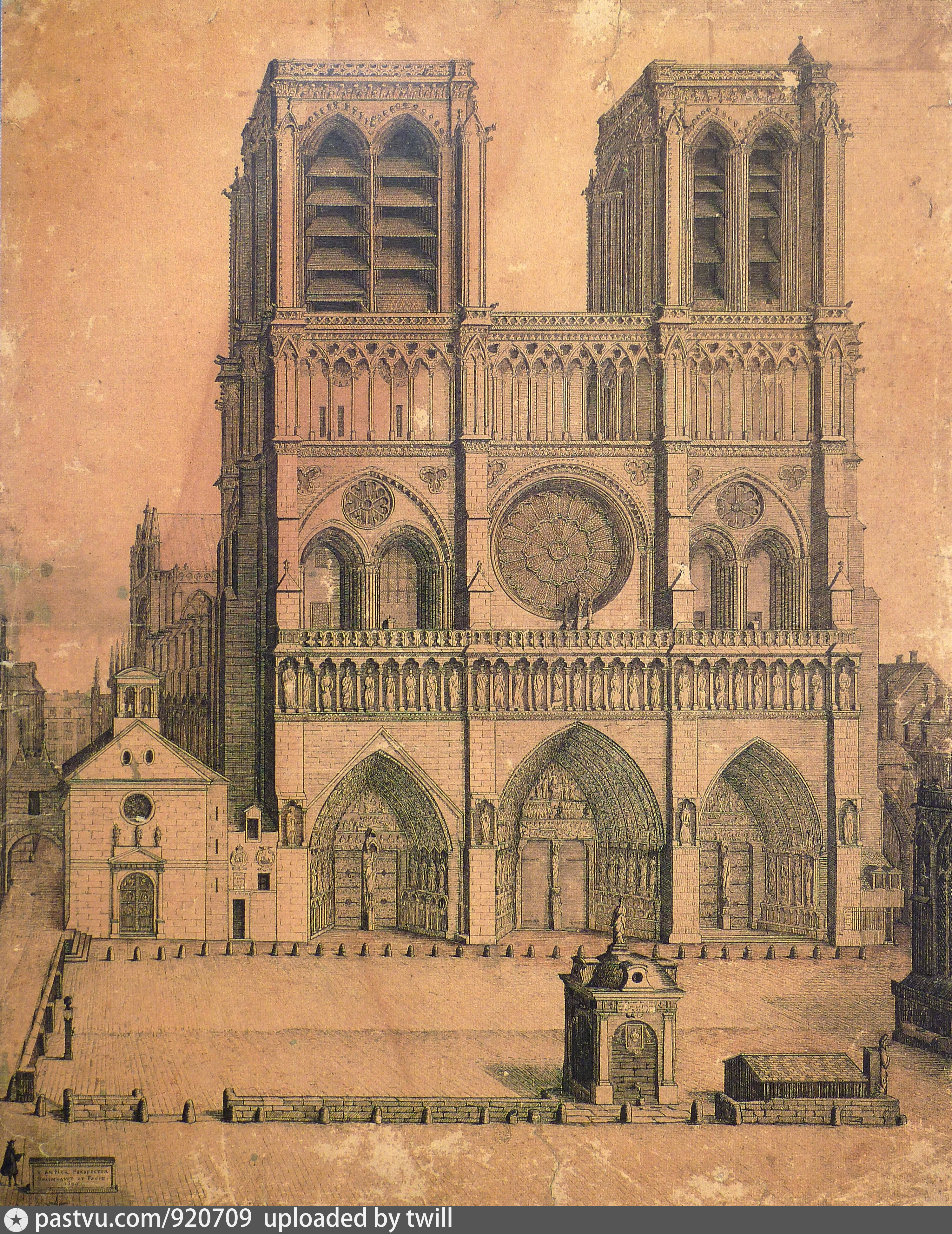 Париж 15 век собор Парижской Богоматери
