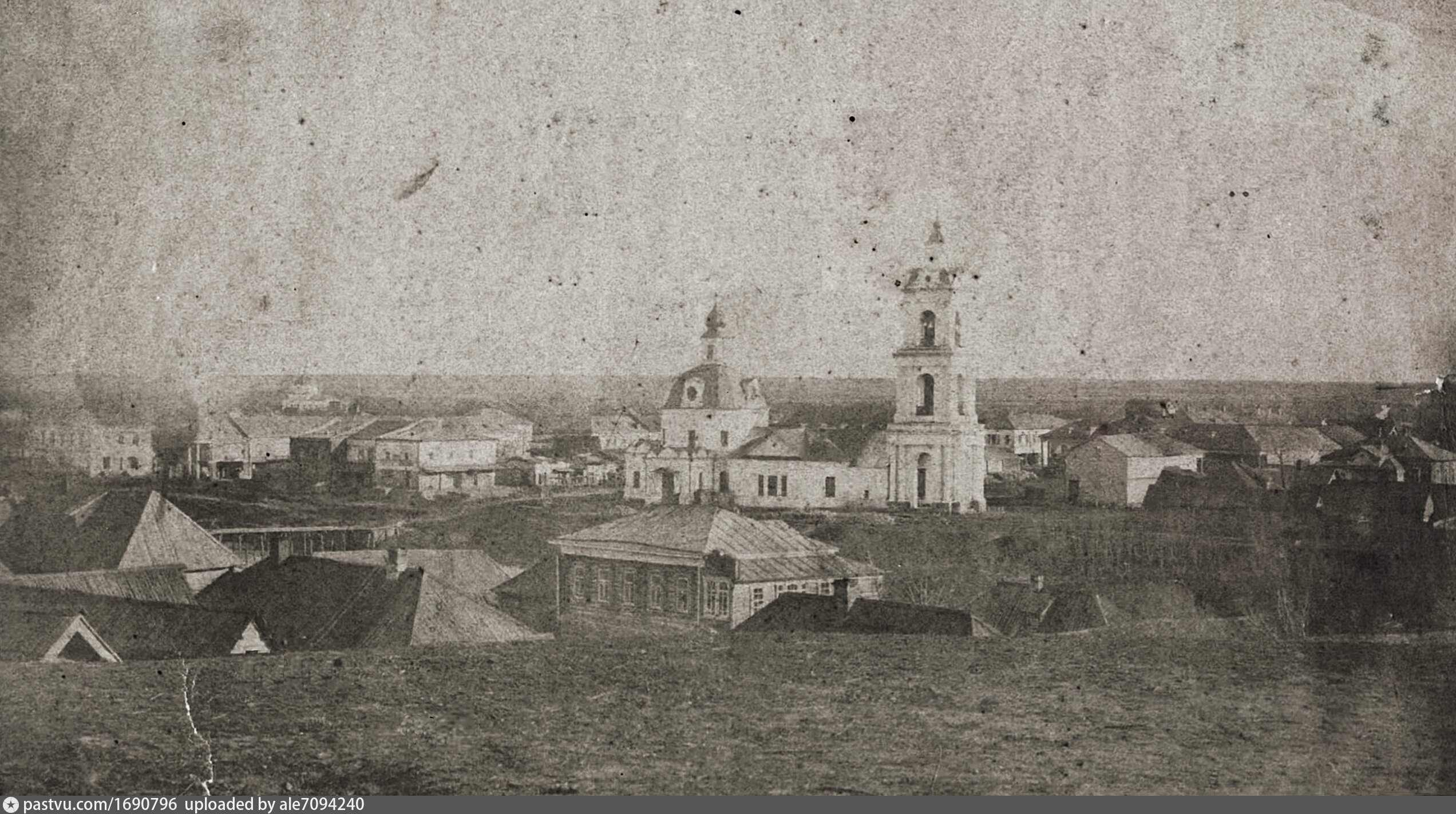 1881 1889. Черкасская Церковь. Вид с прони на старую школу. Рязанская область г Михайлов раньше была Церковь в центре показать.