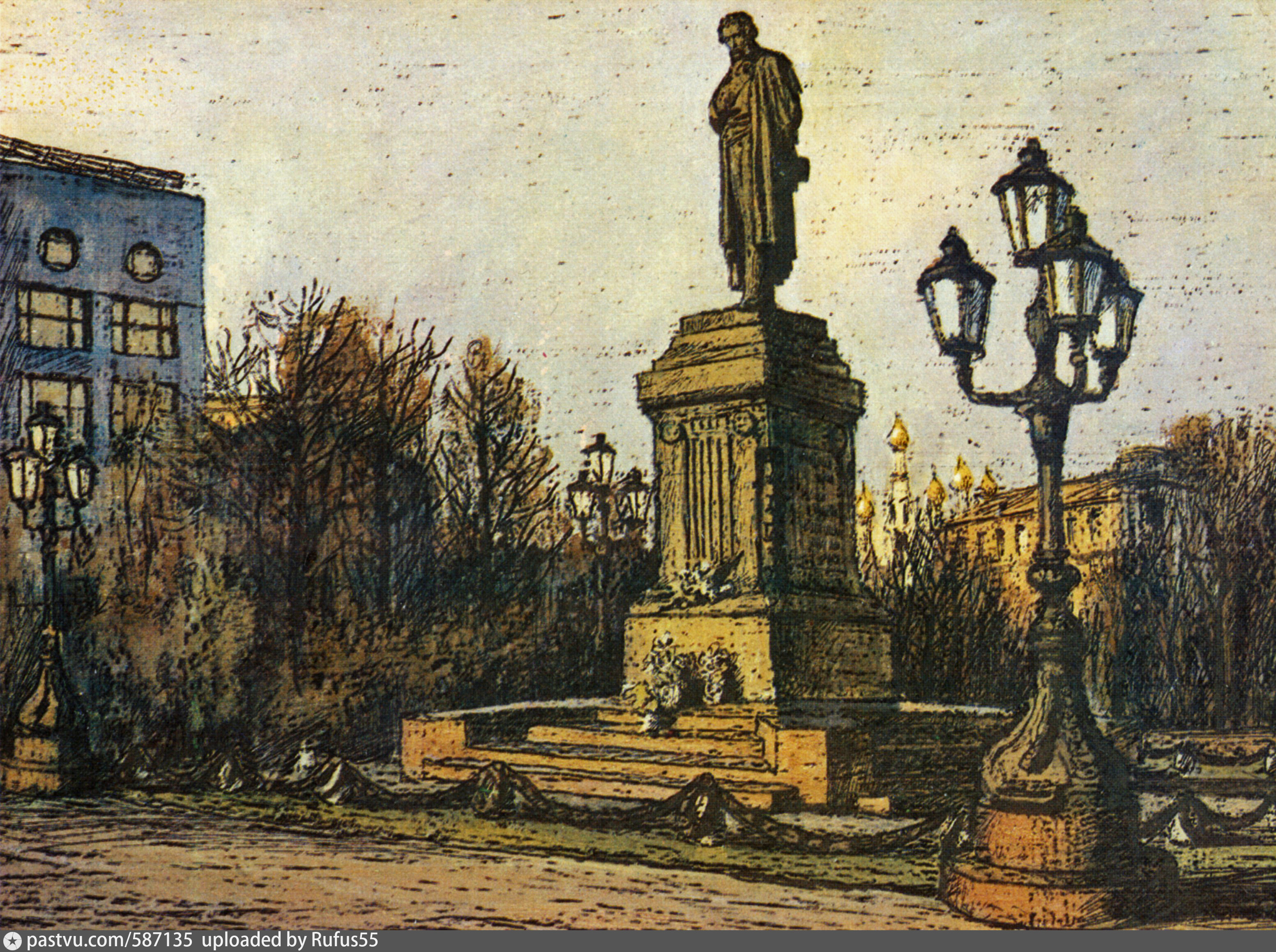 Пушкинская площадь Москва живопись
