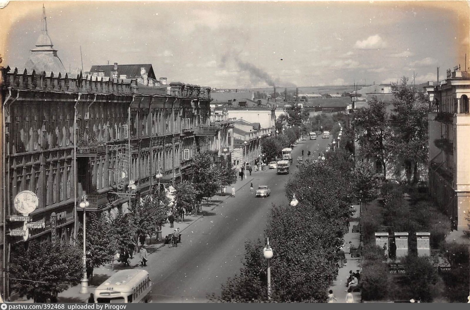 Улица Карла Маркса в Иркутске в начале 19 века