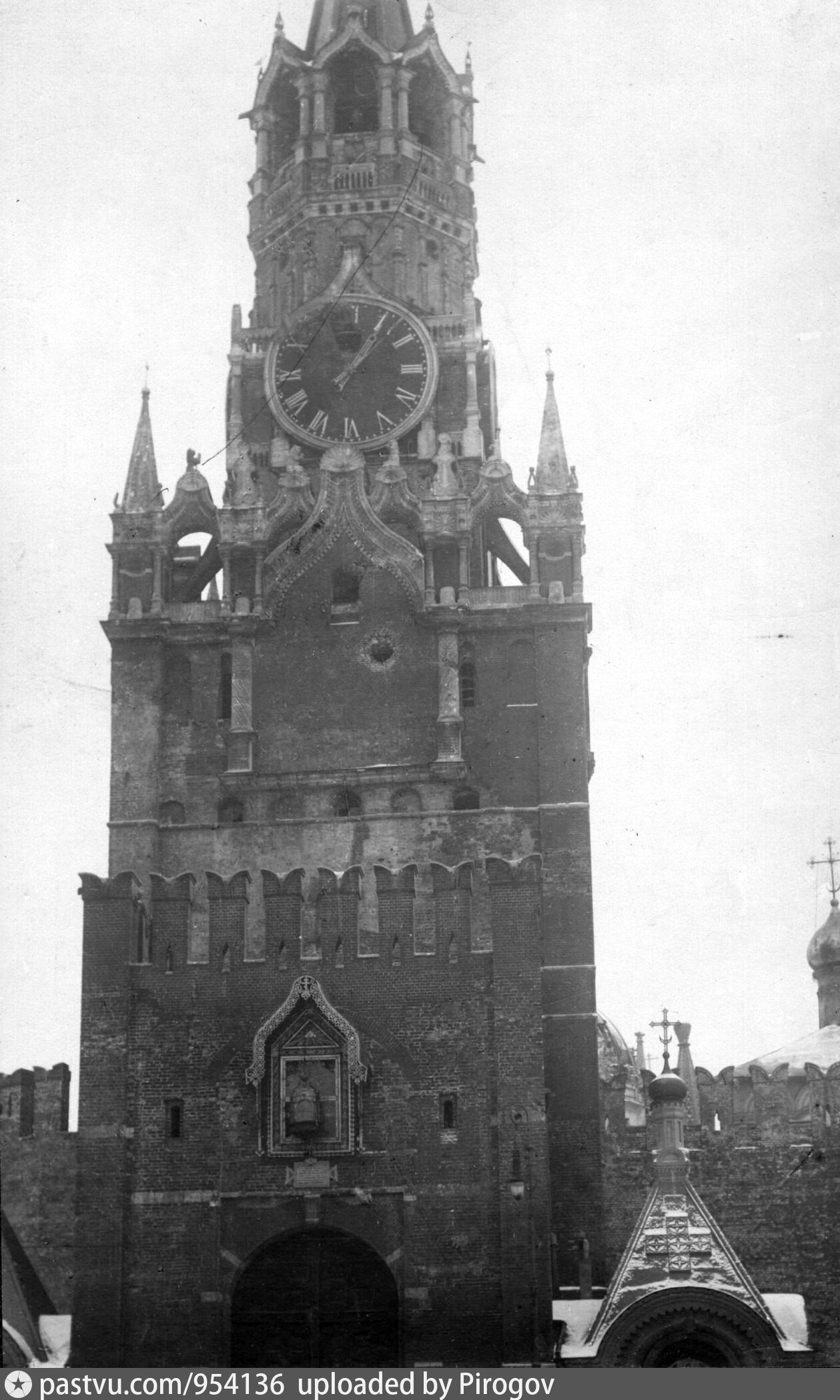 Москва Спасская башня 1917