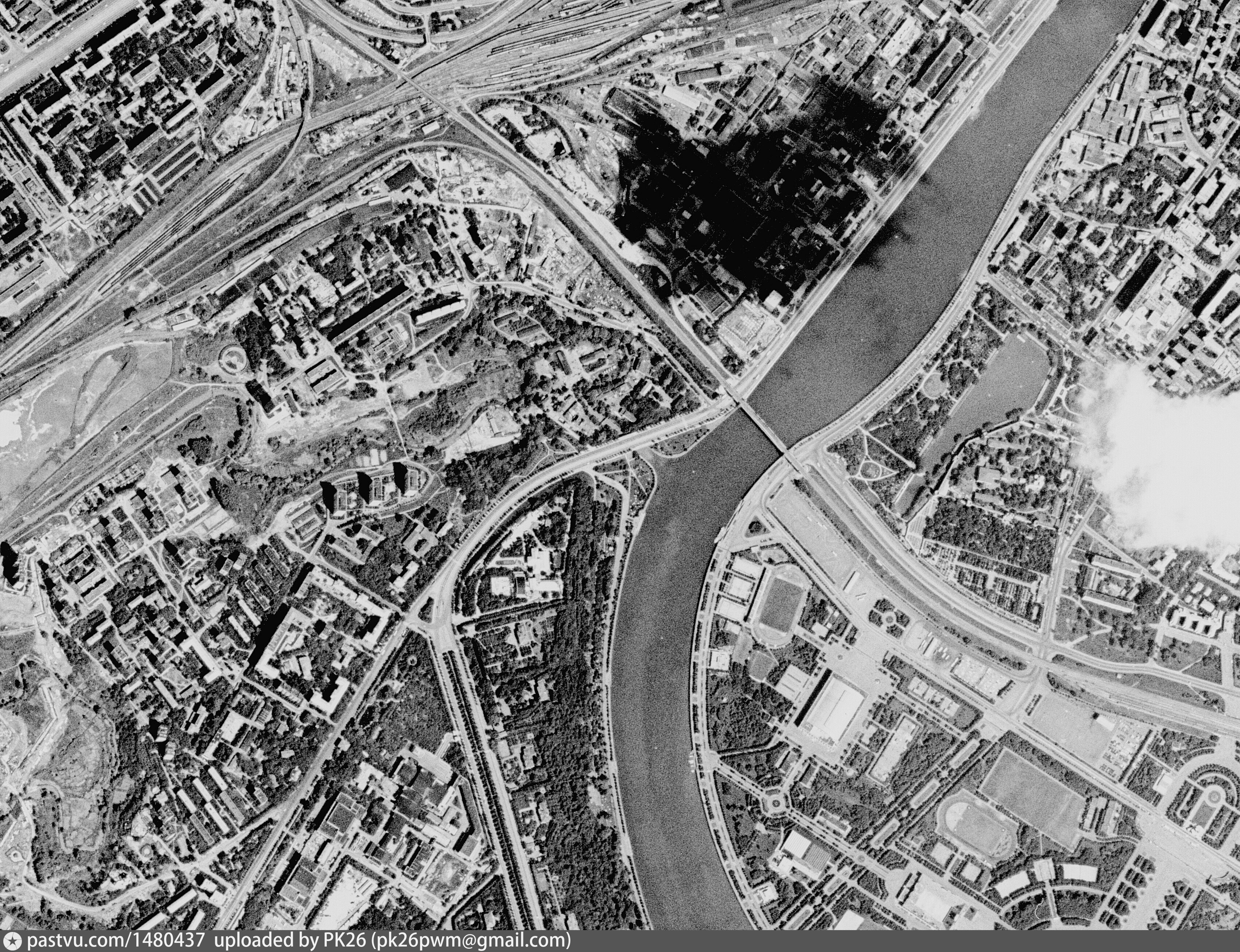 Спутниковые снимки Москвы 1950