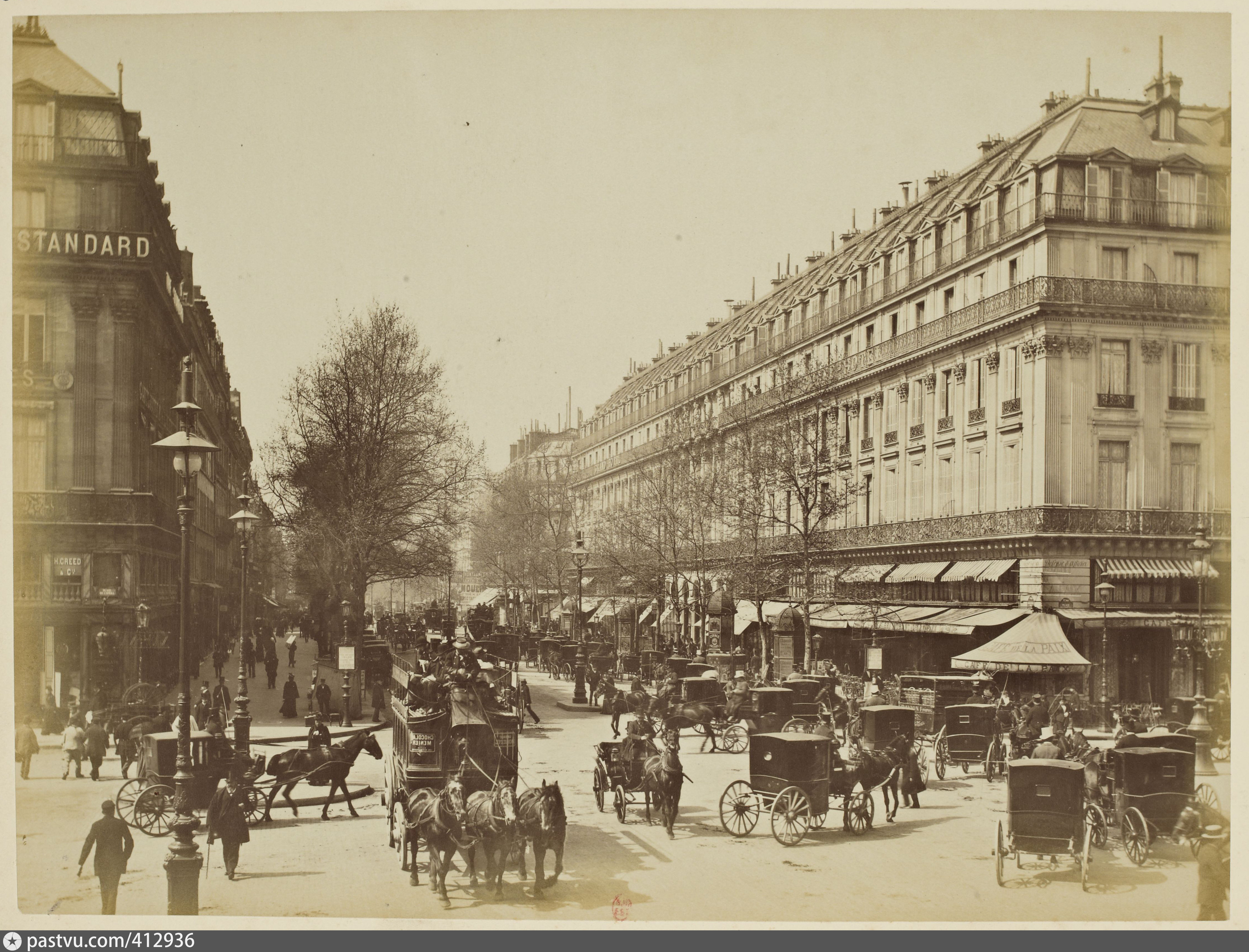 Бульвар Капуцинов в Париже 19 век