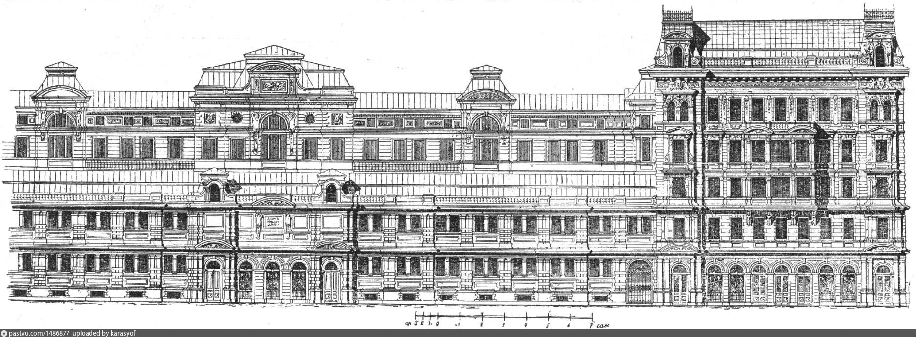 Века т. Чертежи фасадов дом Купцов Елисеевых. Доходный дом Елисеева чертежи. Доходный дом Барановского в Петербурге фасад. Доходный дом купца е. с. Егорова.