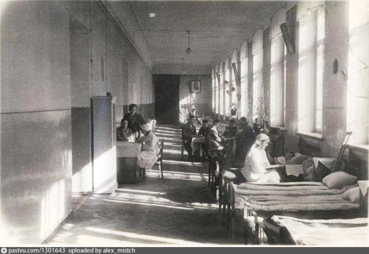 Работа в госпиталях москвы. Палата эвакогоспиталя 1941. Эвакогоспиталь №1767.