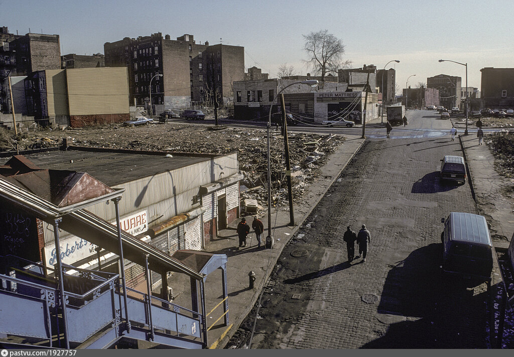 View east from Freeman Street station