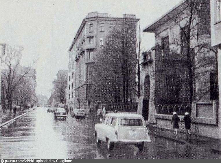 Старые карты Москвы - Улица Качалова (Малая Никитская)