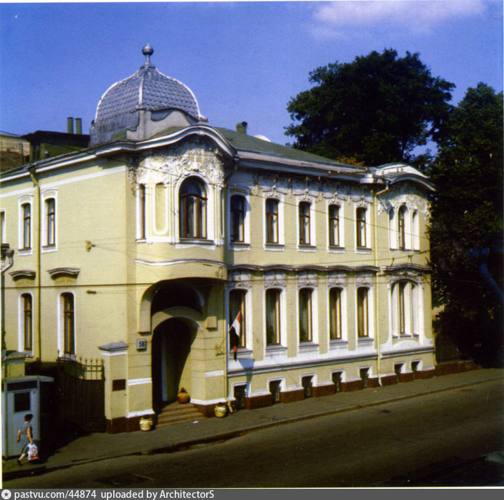 Старые карты Москвы - Улица Герцена (Большая Никитская), дом №56. Особняк Рекка