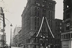Evening Post Building, Broadway, S.W.(?) corner of Fulton Street (1900)