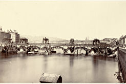 Le pont de Tilsitt. Cintres de démolition (1863)