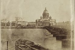 Вид на Исаакиевский собор и Исаакиевский мост (1852)